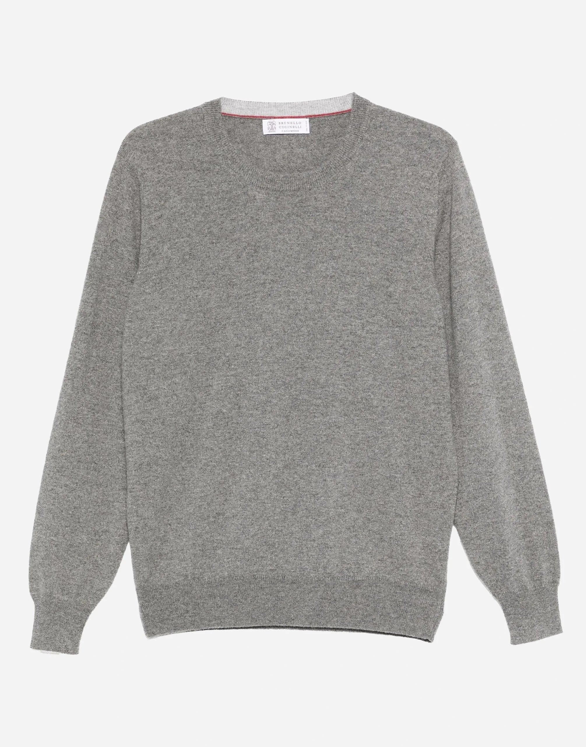 Brunello Cucinelli Grey Cashmere Sweater
