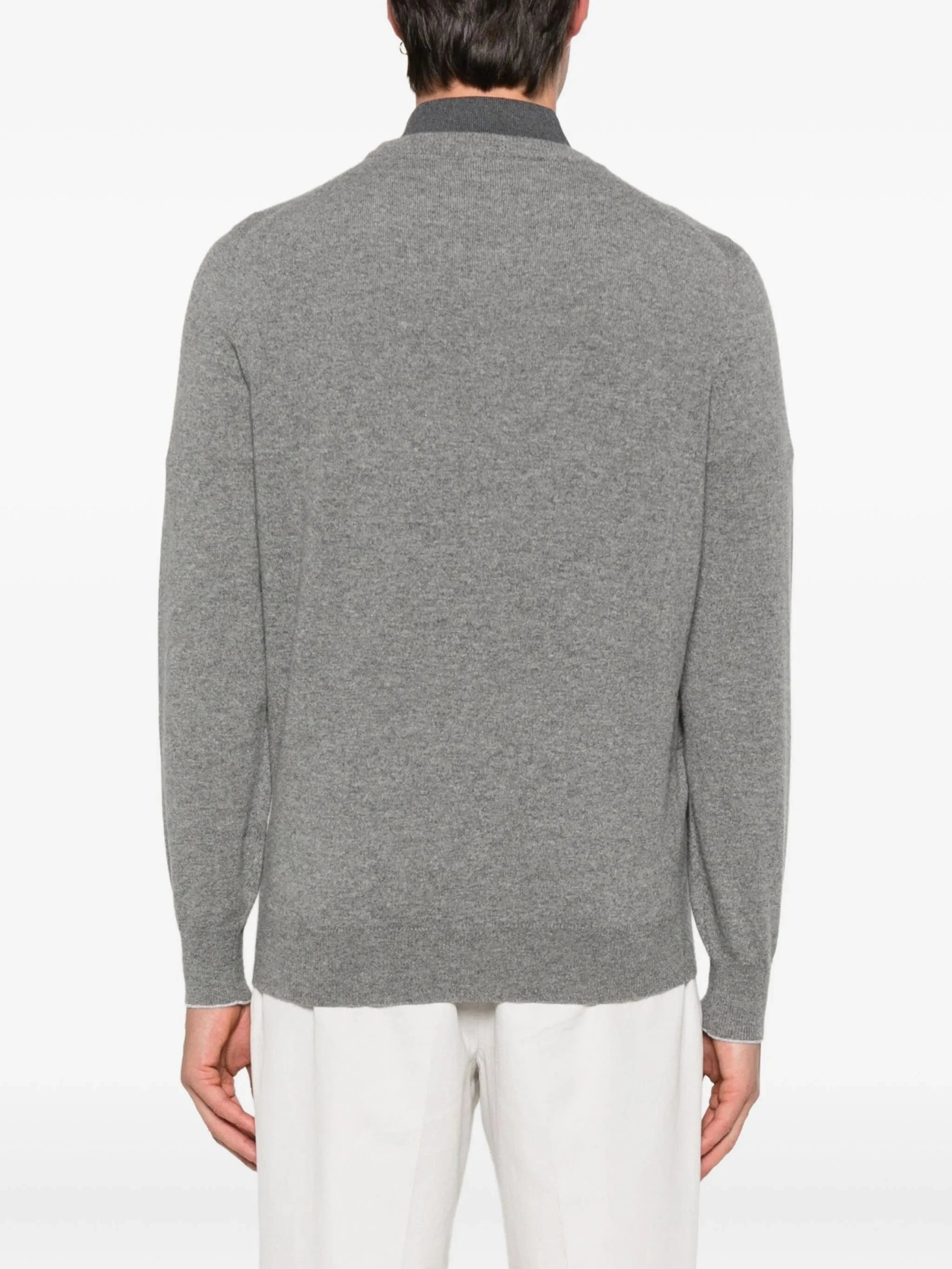 Brunello Cucinelli Grey Cashmere Sweater