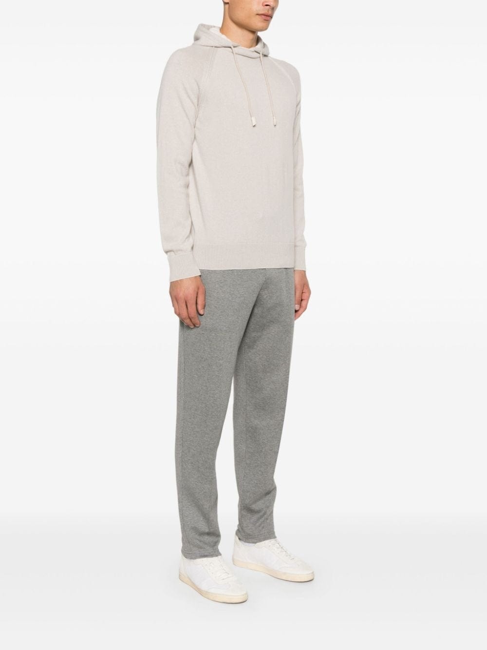 Brunello Cucinelli Grey Crête Detail French Terry Track Pants