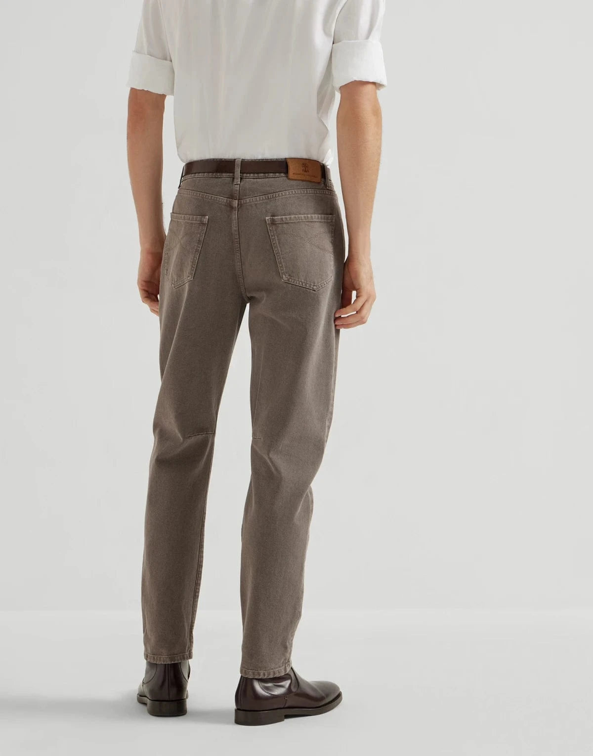 Brunello Cucinelli Grey Garment-Dyed Leisure Fit Jeans