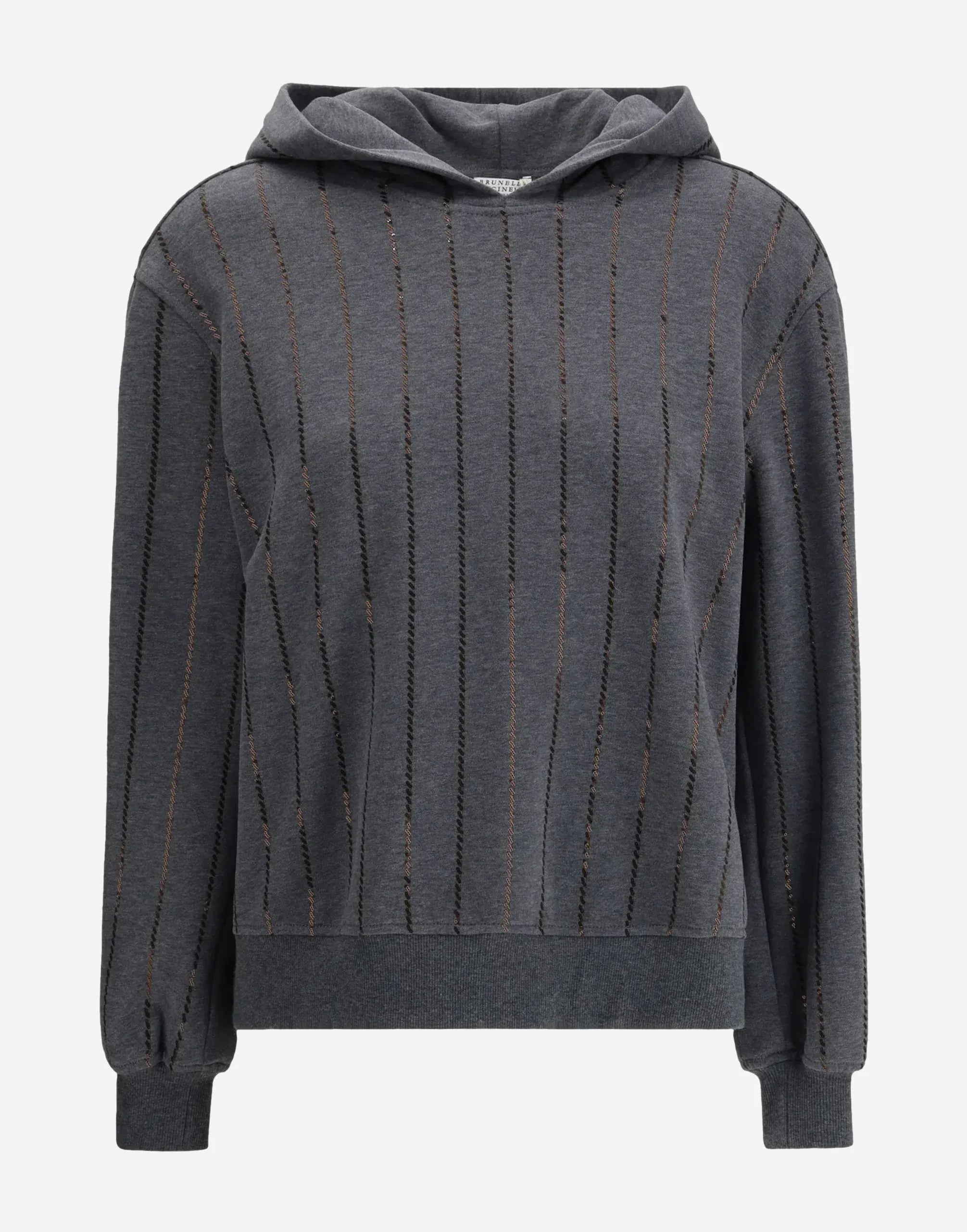 Brunello Cucinelli Grey Precious Cotton Hoodie