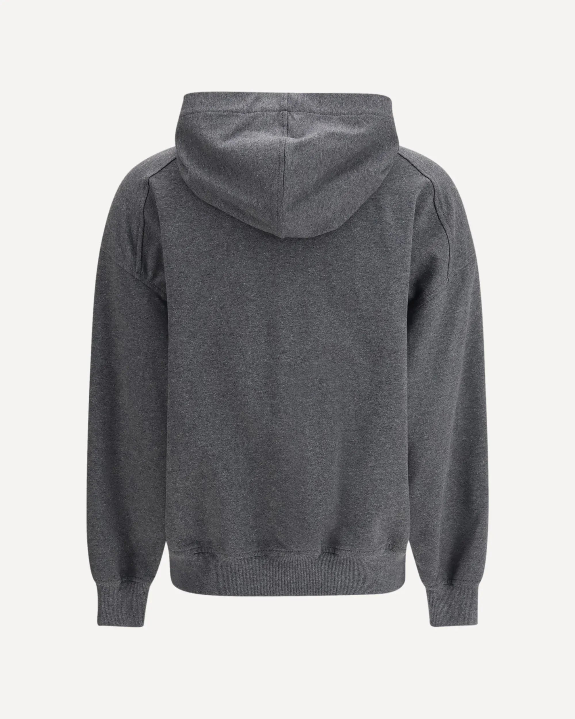 Grauer Stretch-Baumwoll-French-Terry-Hoodie - alternate view