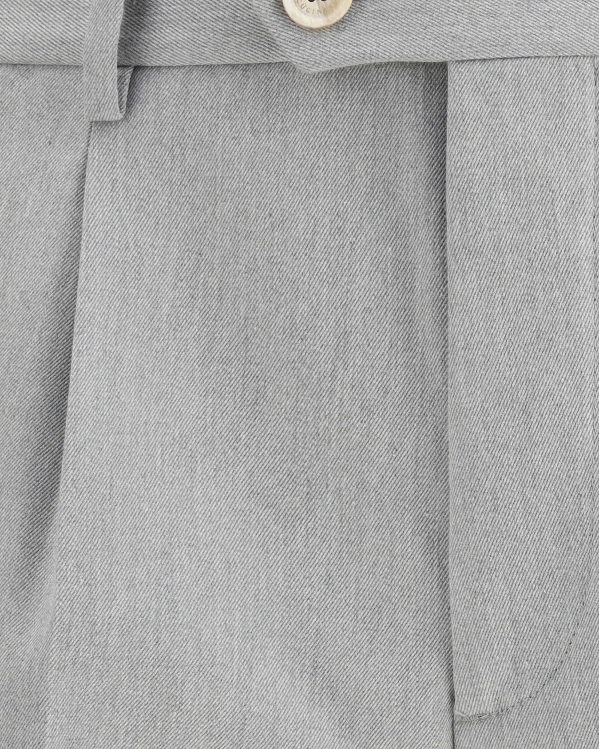 Brunello Cucinelli Grey Wool Casual Trousers