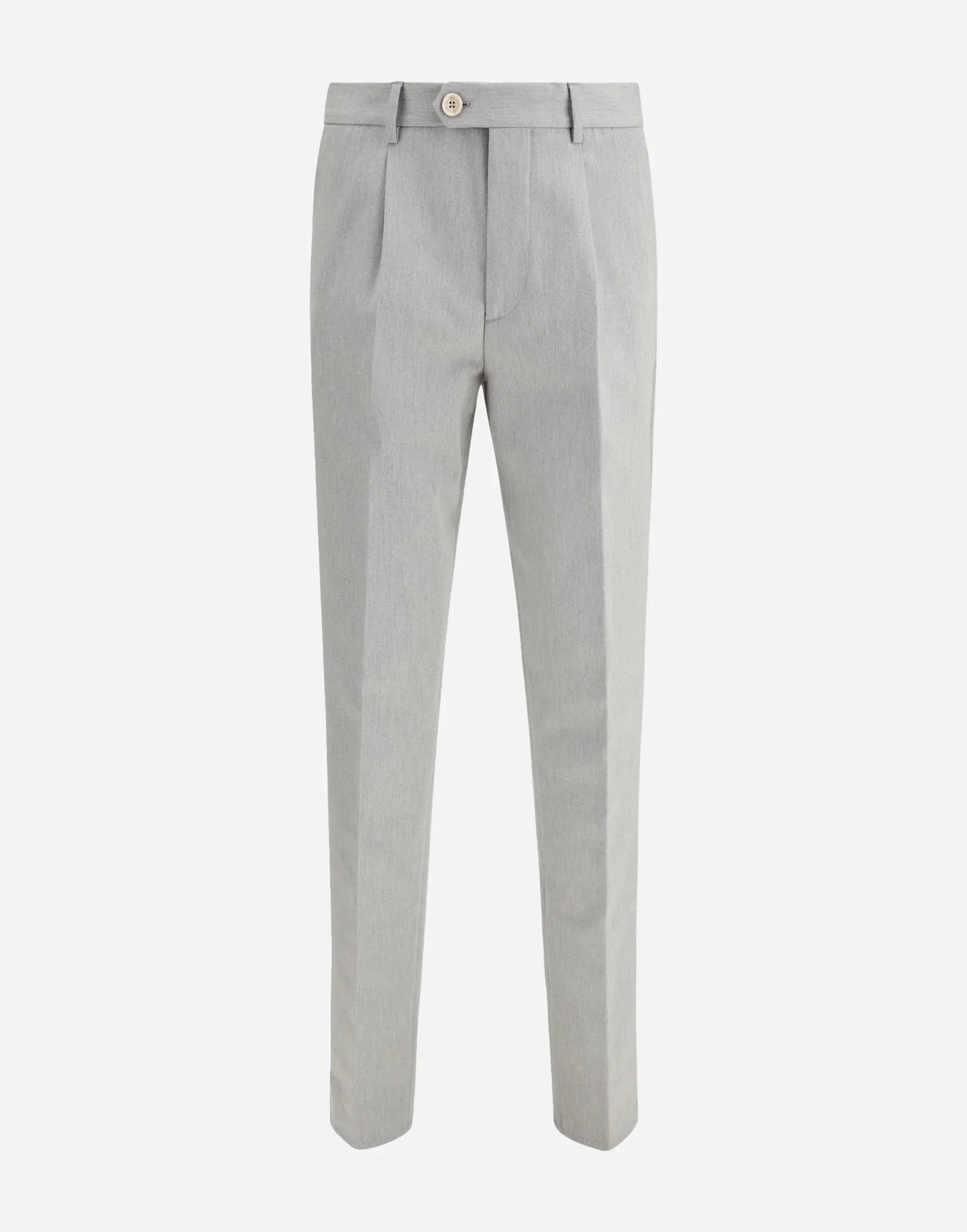 Brunello Cucinelli Grey Wool Casual Trousers