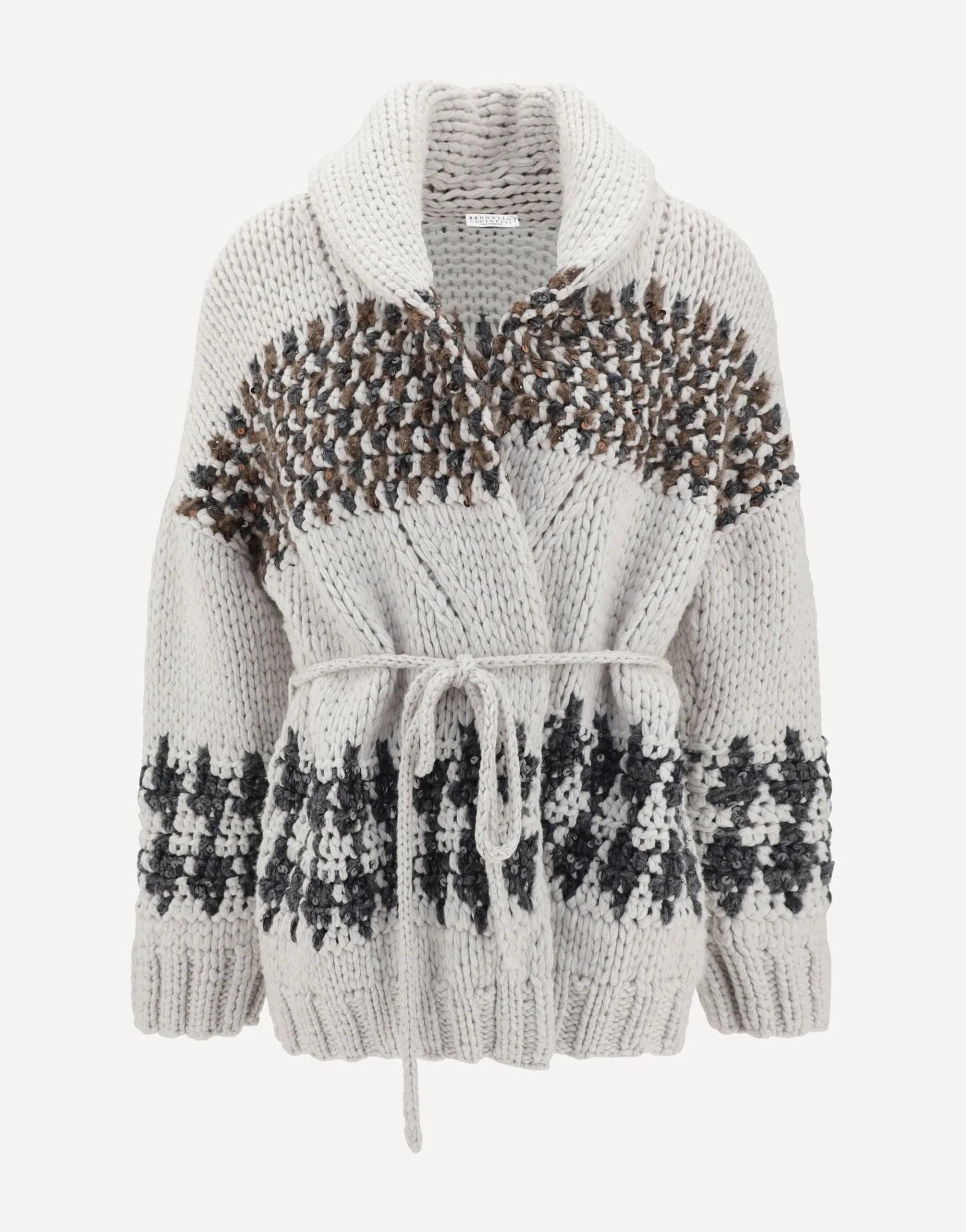 Brunello Cucinelli Handmade Prince of Wales OPERA Cardigan