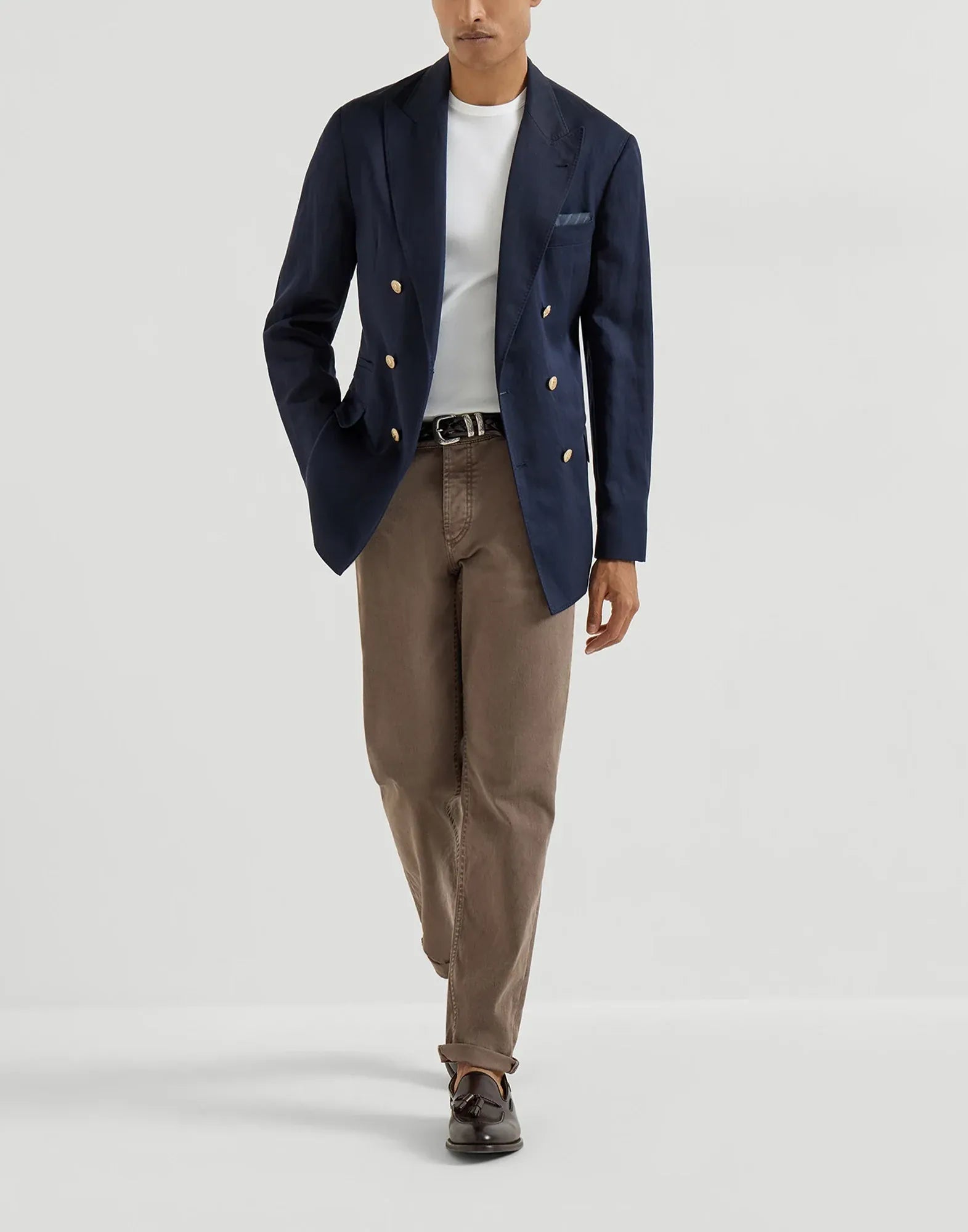 Brunello Cucinelli Hazelnut Garment-Dyed Denim Jeans