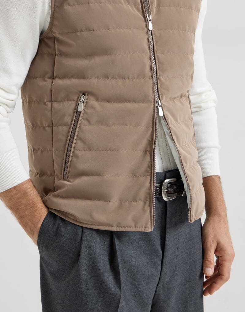 Brunello Cucinelli Hazlenut Bonded Down Vest