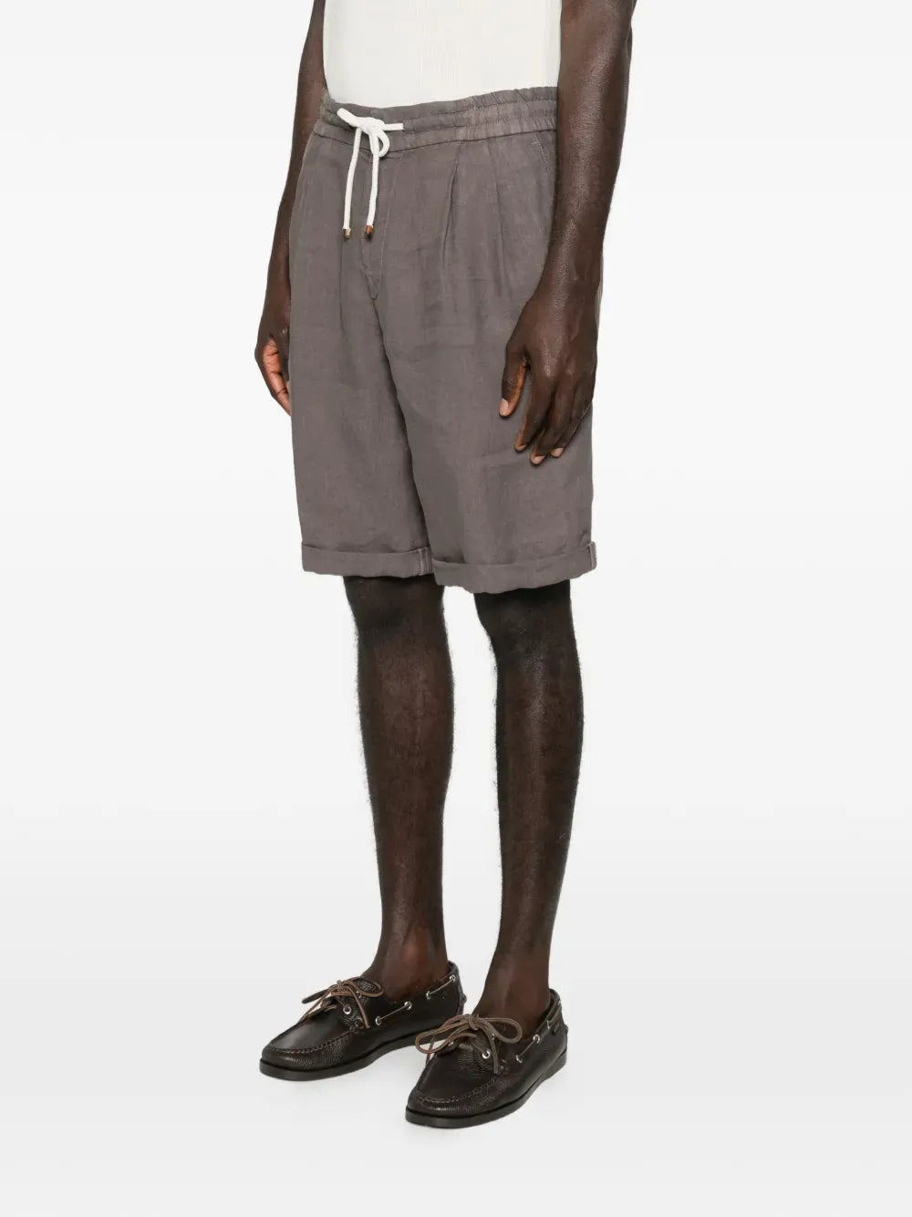 Brunello Cucinelli Hazlenut Garment-Dyed Bermuda Shorts
