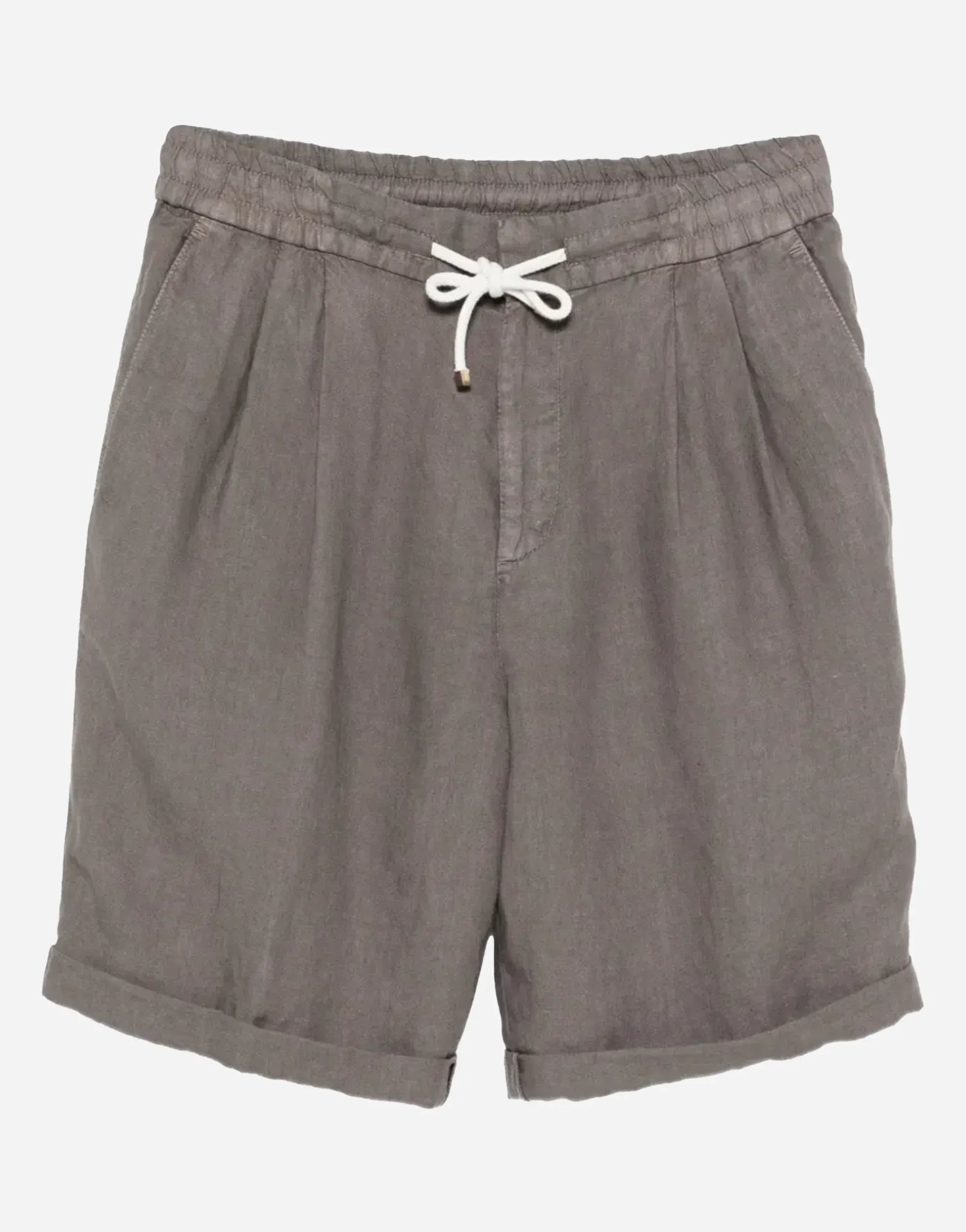 Brunello Cucinelli Hazlenut Garment-Dyed Bermuda Shorts