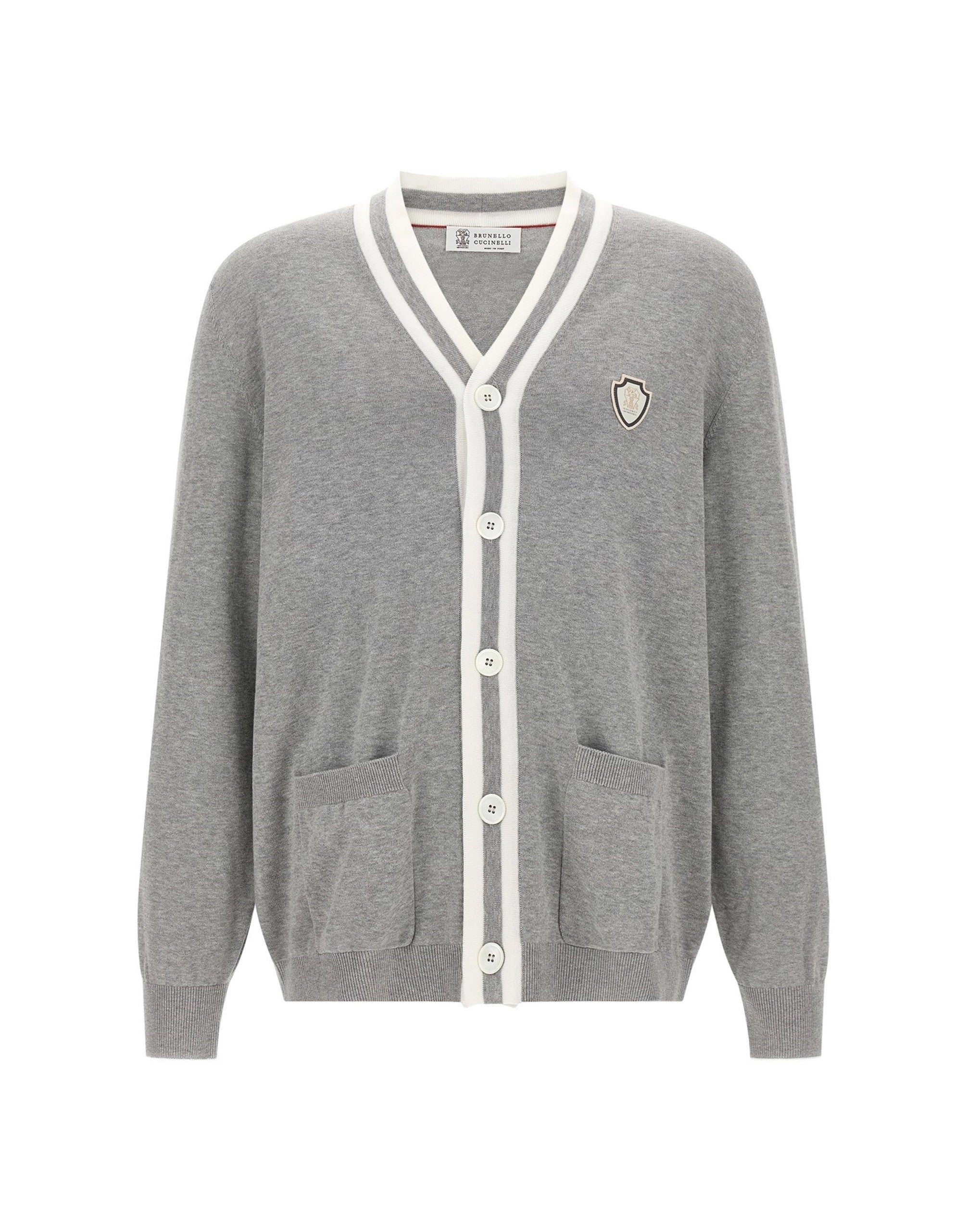 Brunello Cucinelli vest met heraldisch logo