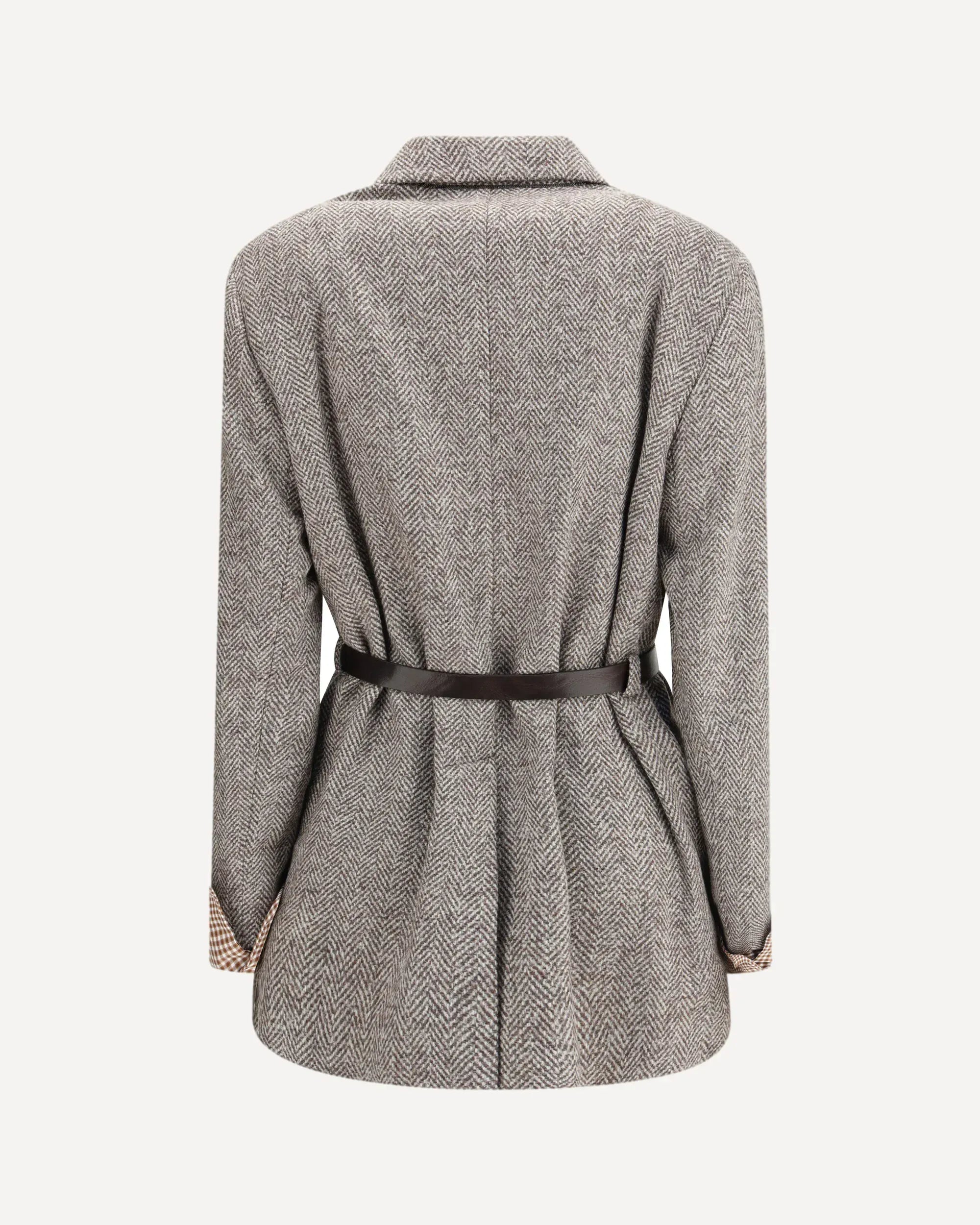 Brunello Cucinelli Herringbone Belted Blazer - alternate view