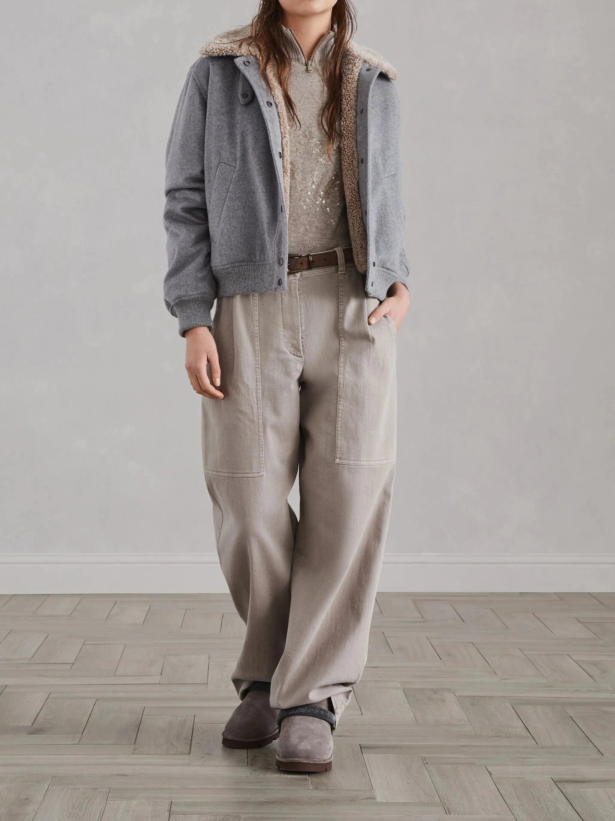 Brunello Cucinelli High-Neck Ribbed Knit T-Shirt