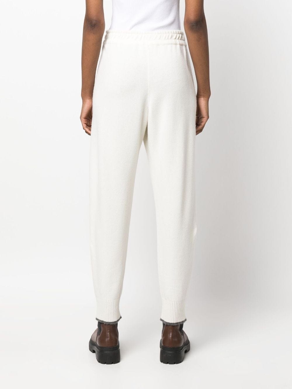 Brunello Cucinelli High-Waisted Cashmere Track Pants