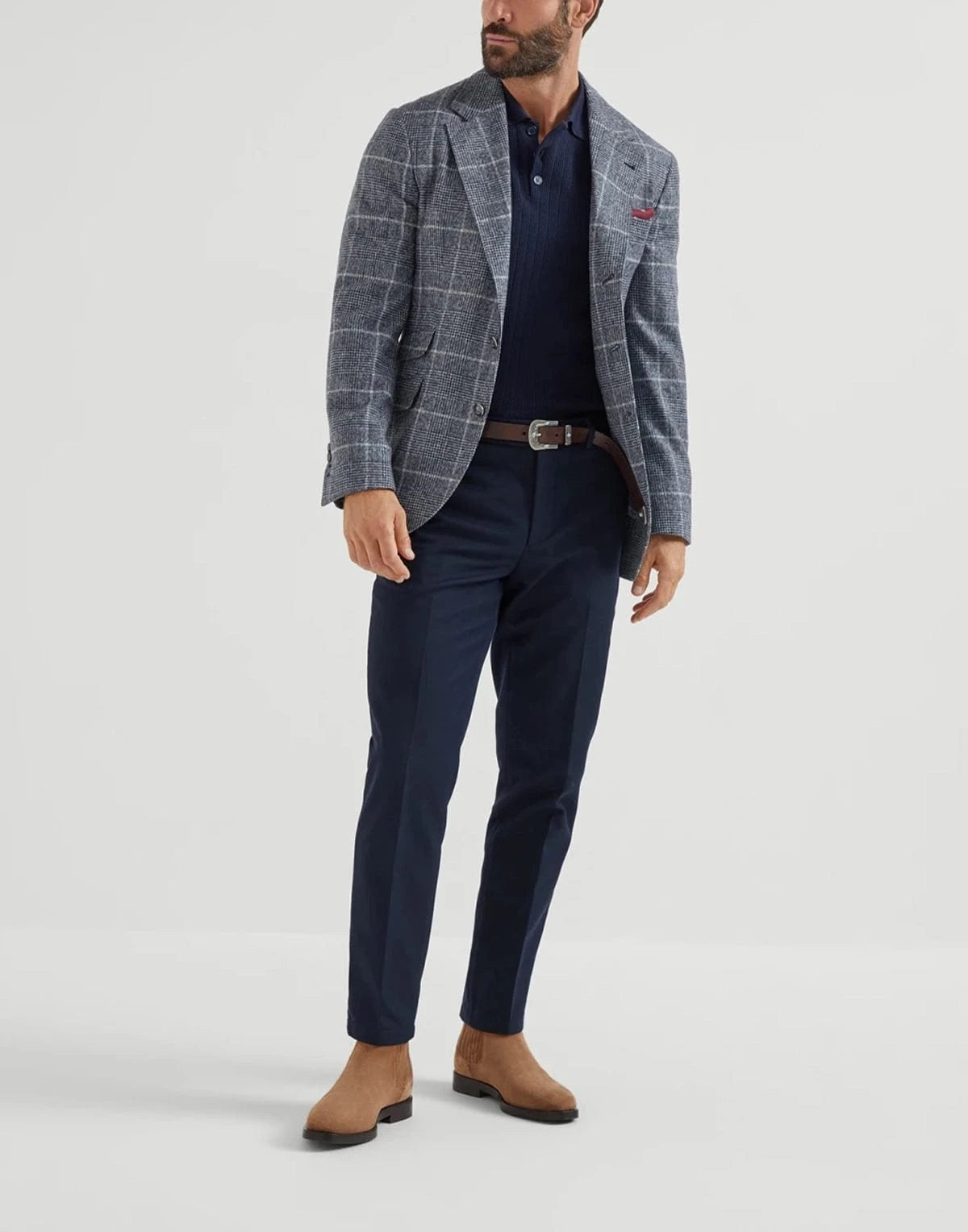 Brunello Cucinelli Honeycomb Stitch Polo Shirt