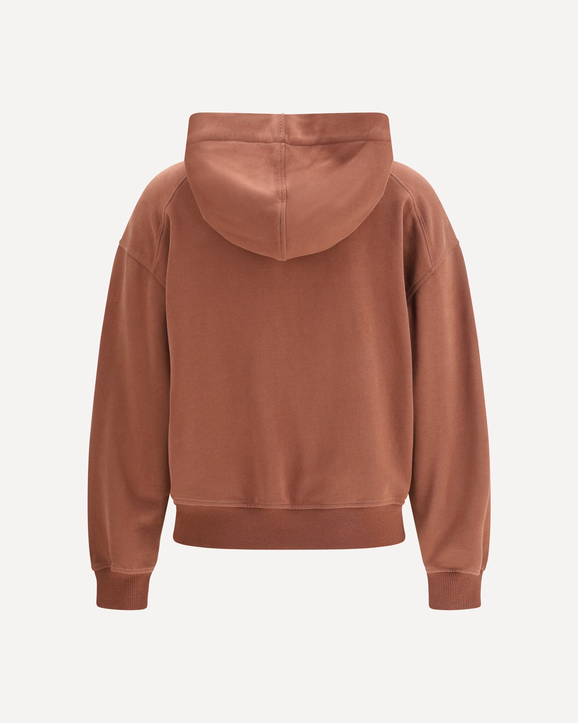 Brunello Cucinelli Hooded Smooth Cotton Sweatshirt Shiny Zipper Pull