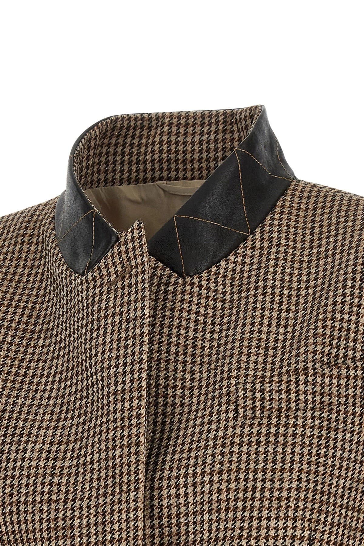 Brunello Cucinelli Brunello Cucinelli Houndstooth Belted Vest