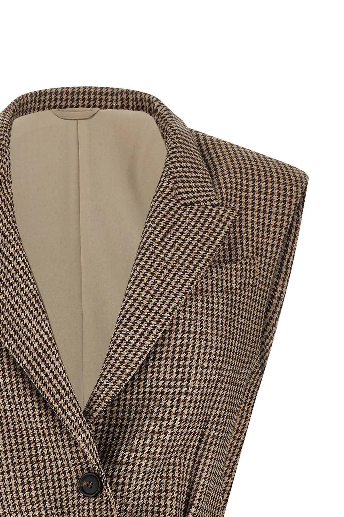 Brunello Cucinelli Brunello Cucinelli Houndstooth Belted Vest