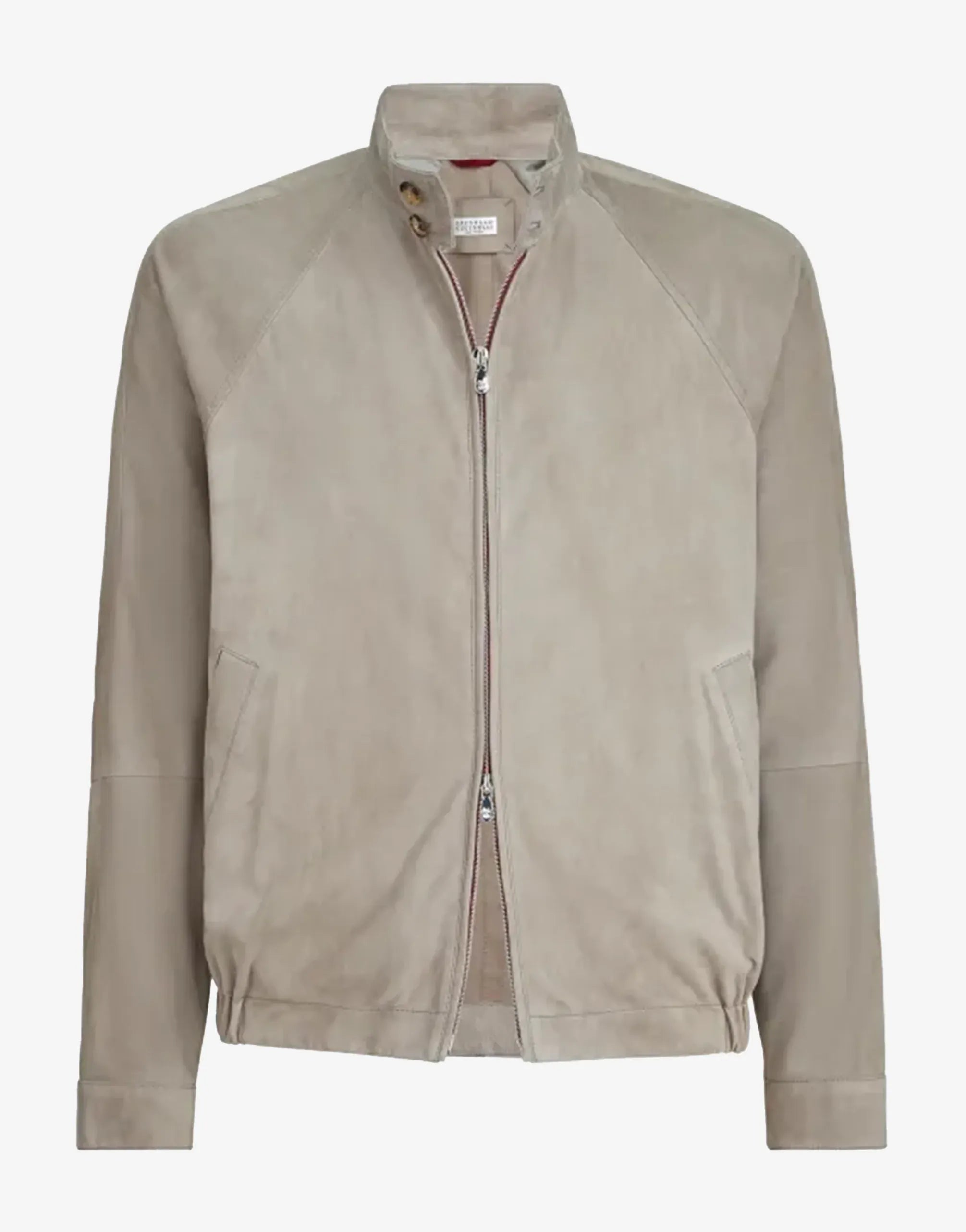 Brunello Cucinelli Khaki Unlined Suede Jacket
