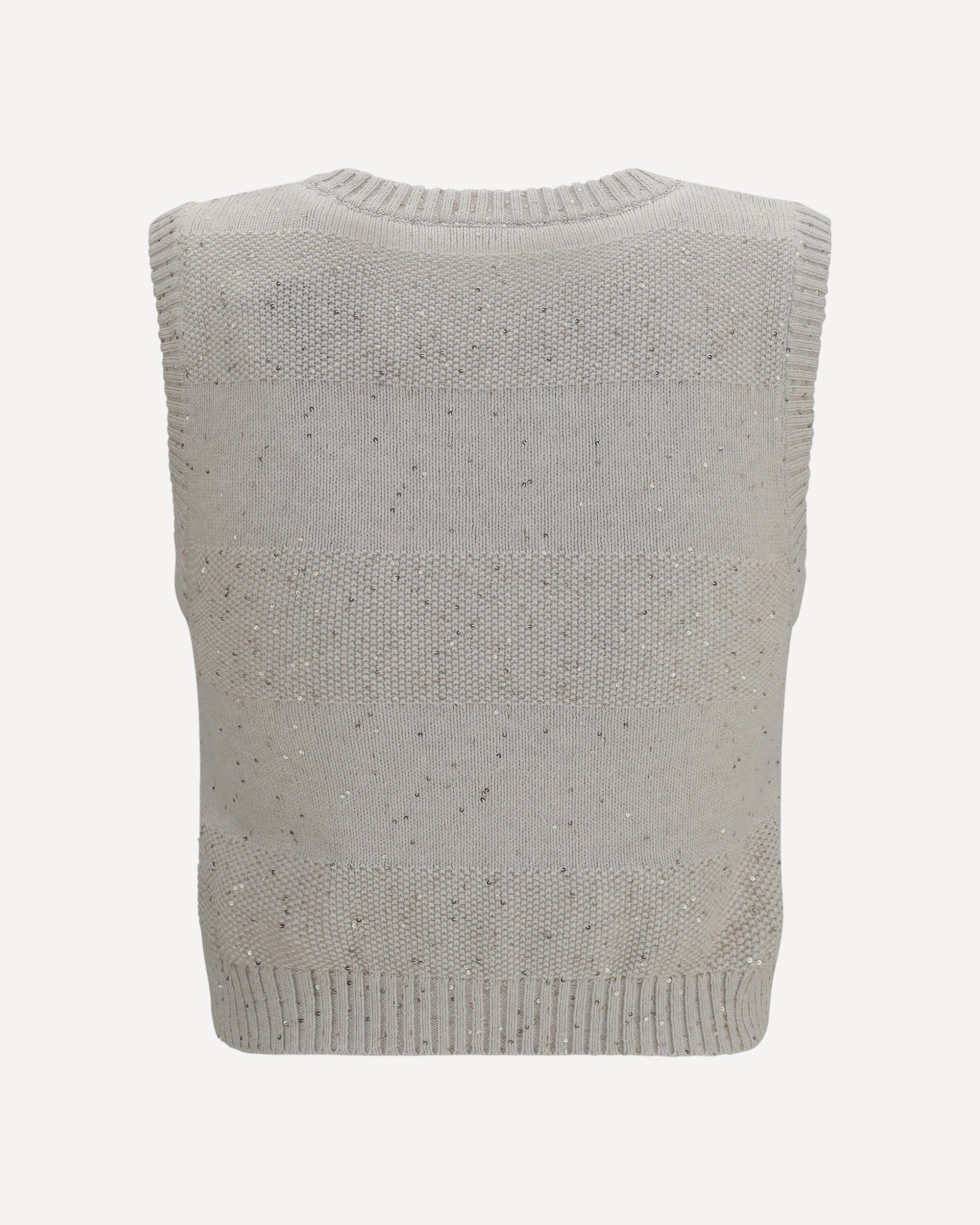 Brunello Cucinelli Knit And Sequin Vest - alternate view