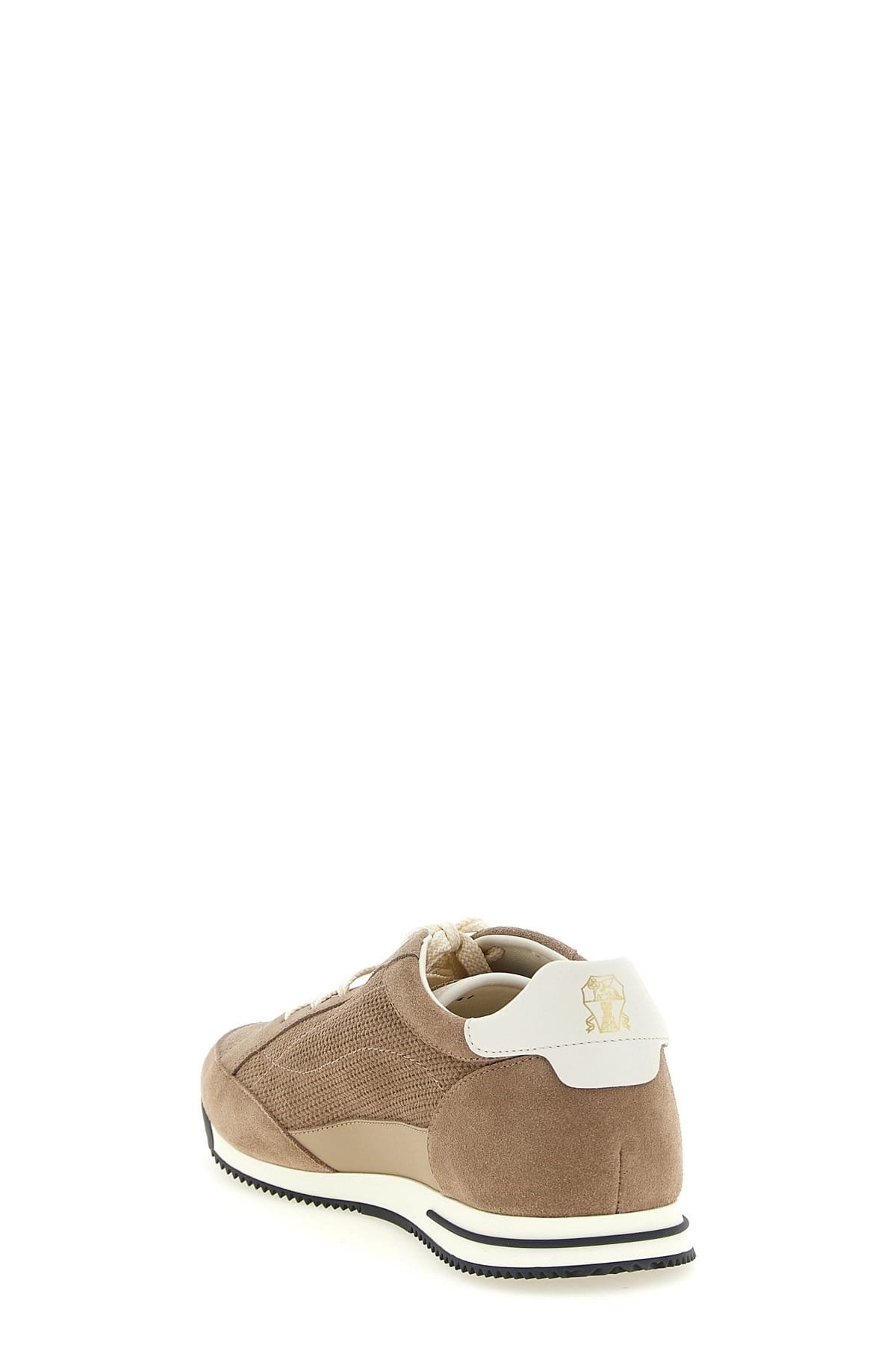 Brunello Cucinelli Brunello Cucinelli Knit-Effect Suede Sneakers