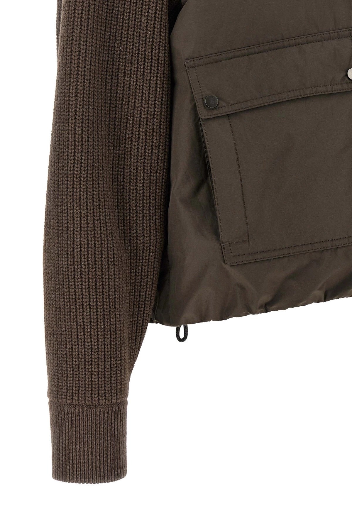 Brunello Cucinelli Daunenjacke mit Strickeinsatz