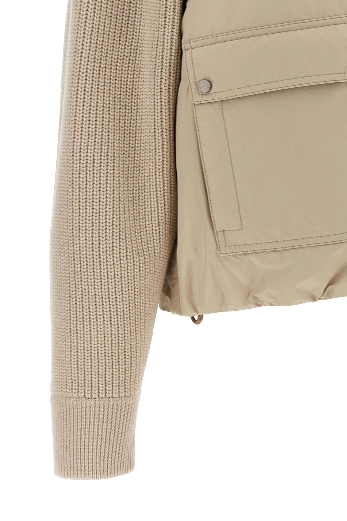 Brunello Cucinelli Daunenjacke mit Strickeinsatz