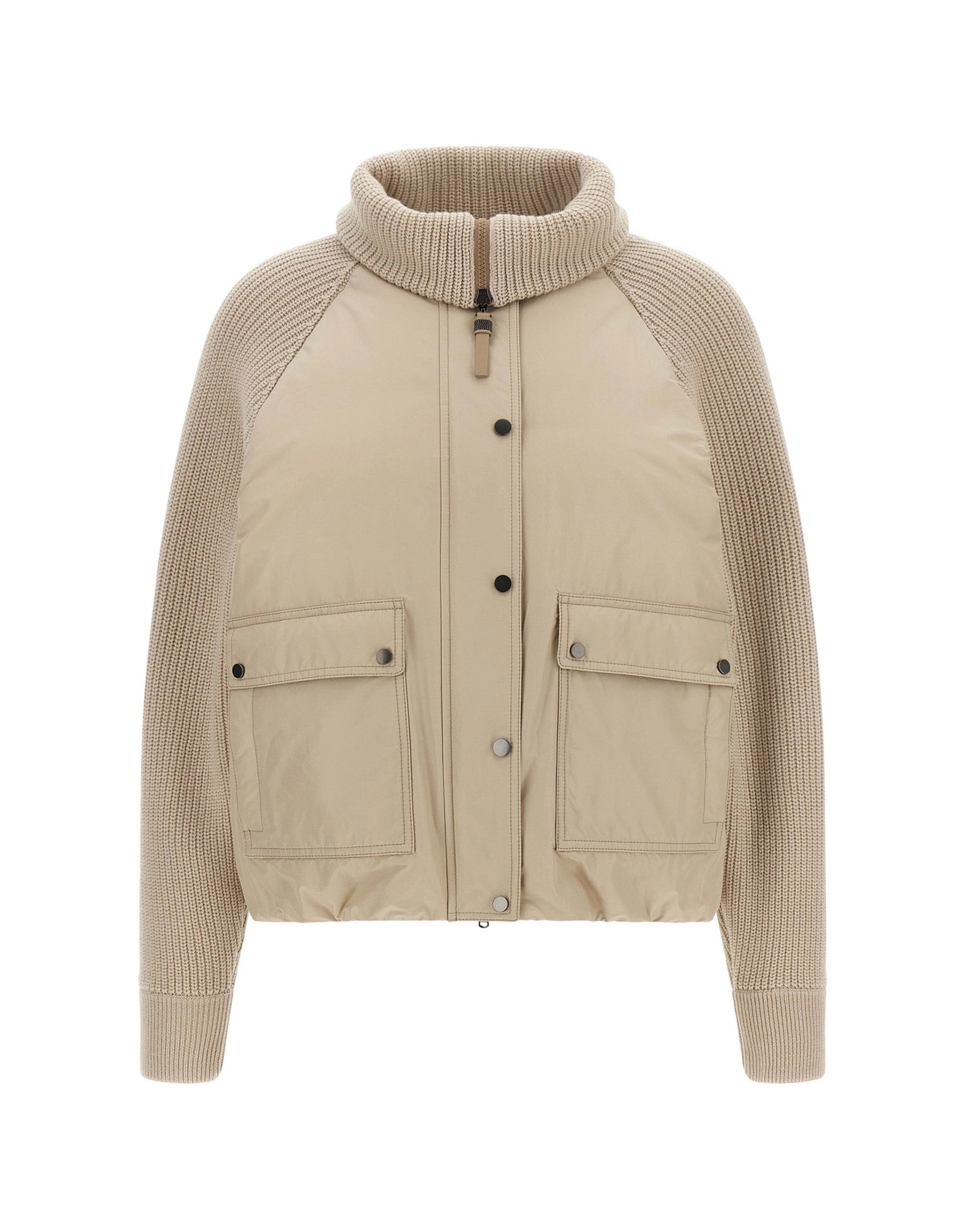 Brunello Cucinelli Knit Insert Down Jacket