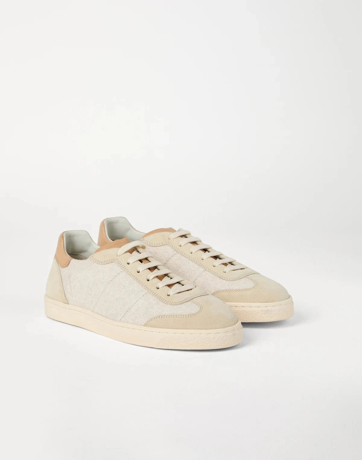 Brunello Cucinelli Knit Washed Suede Sneakers