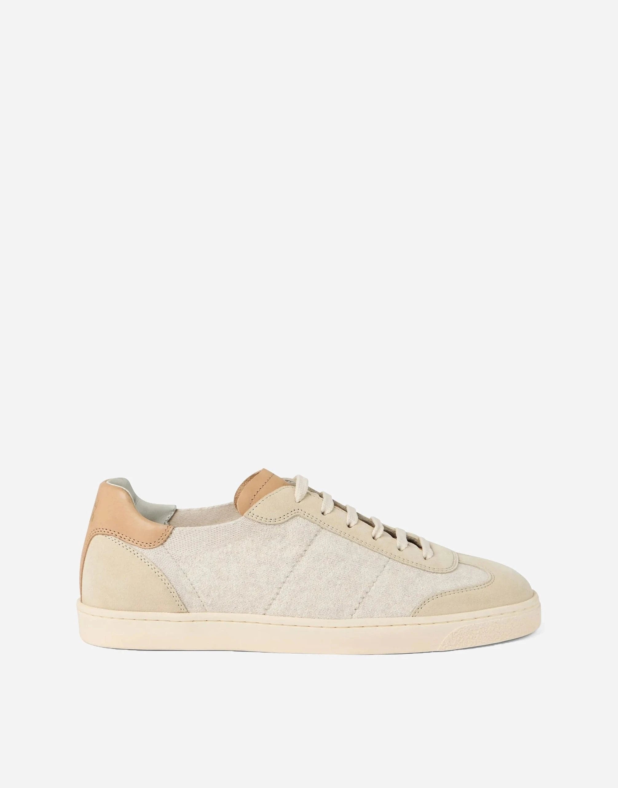 Brunello Cucinelli Knit Washed Suede Sneakers