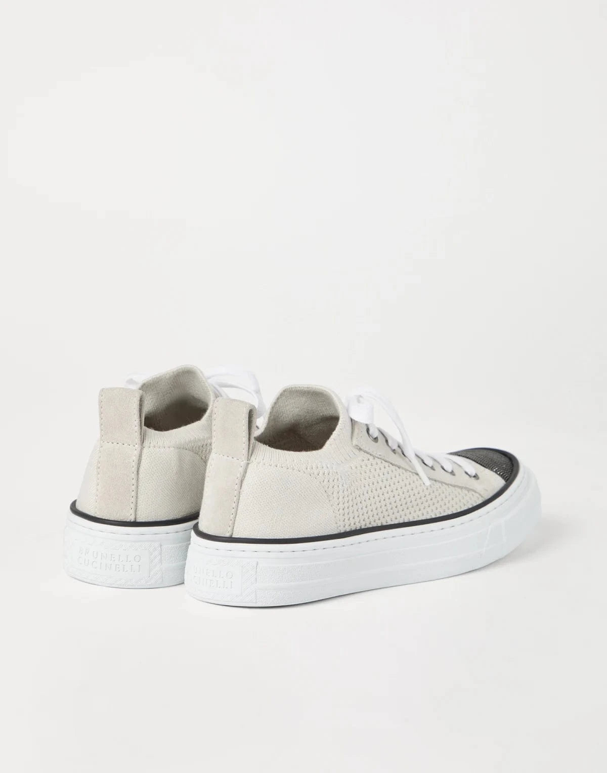 Brunello Cucinelli Knitted Cotton Monili Sneakers