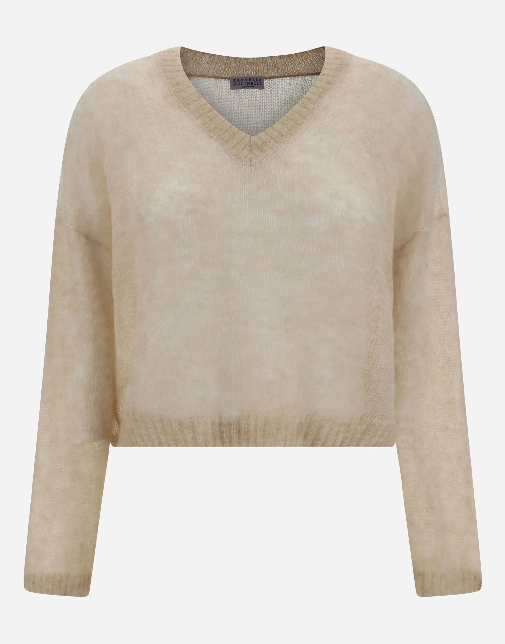 Brunello Cucinelli Knitted Mohair V-Neck Sweater