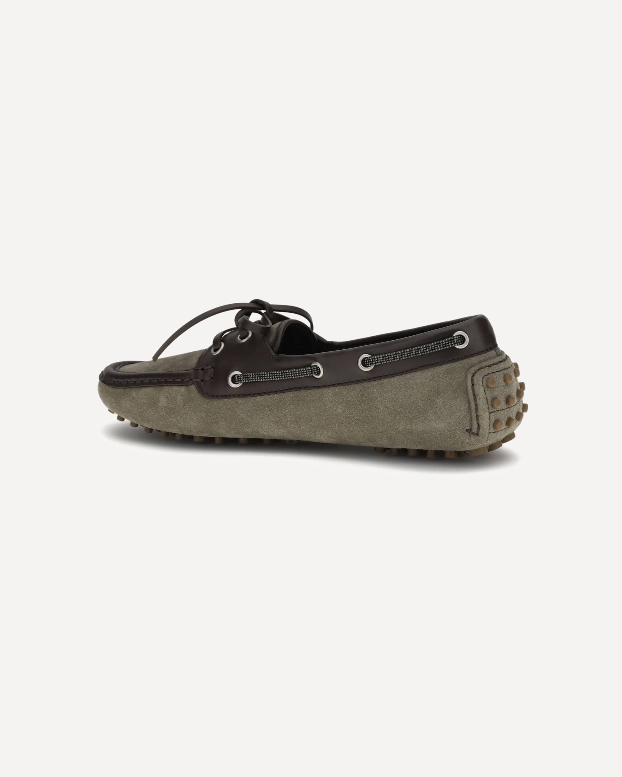 Brunello Cucinelli Lace-Up Suede Loafers