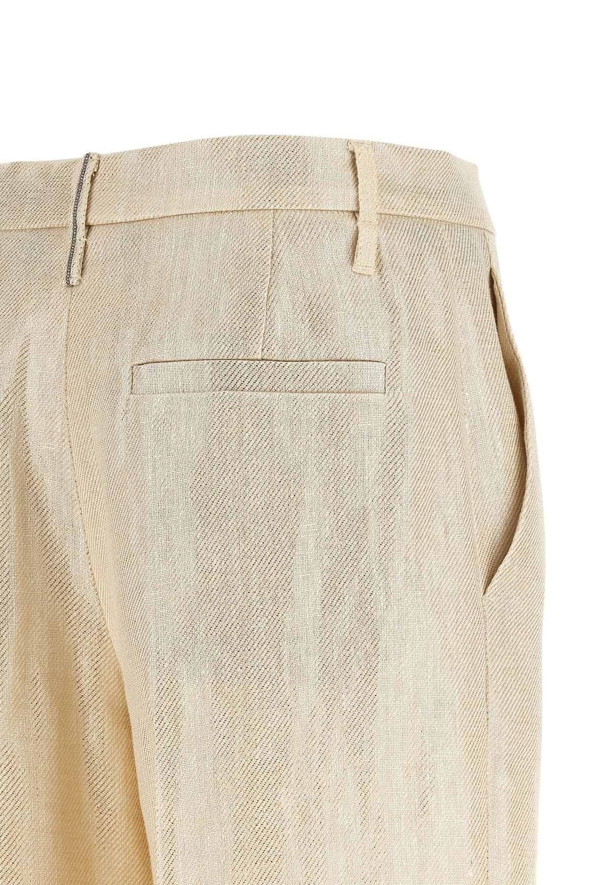 Brunello Cucinelli Brunello Cucinelli Lamé Linen Pants