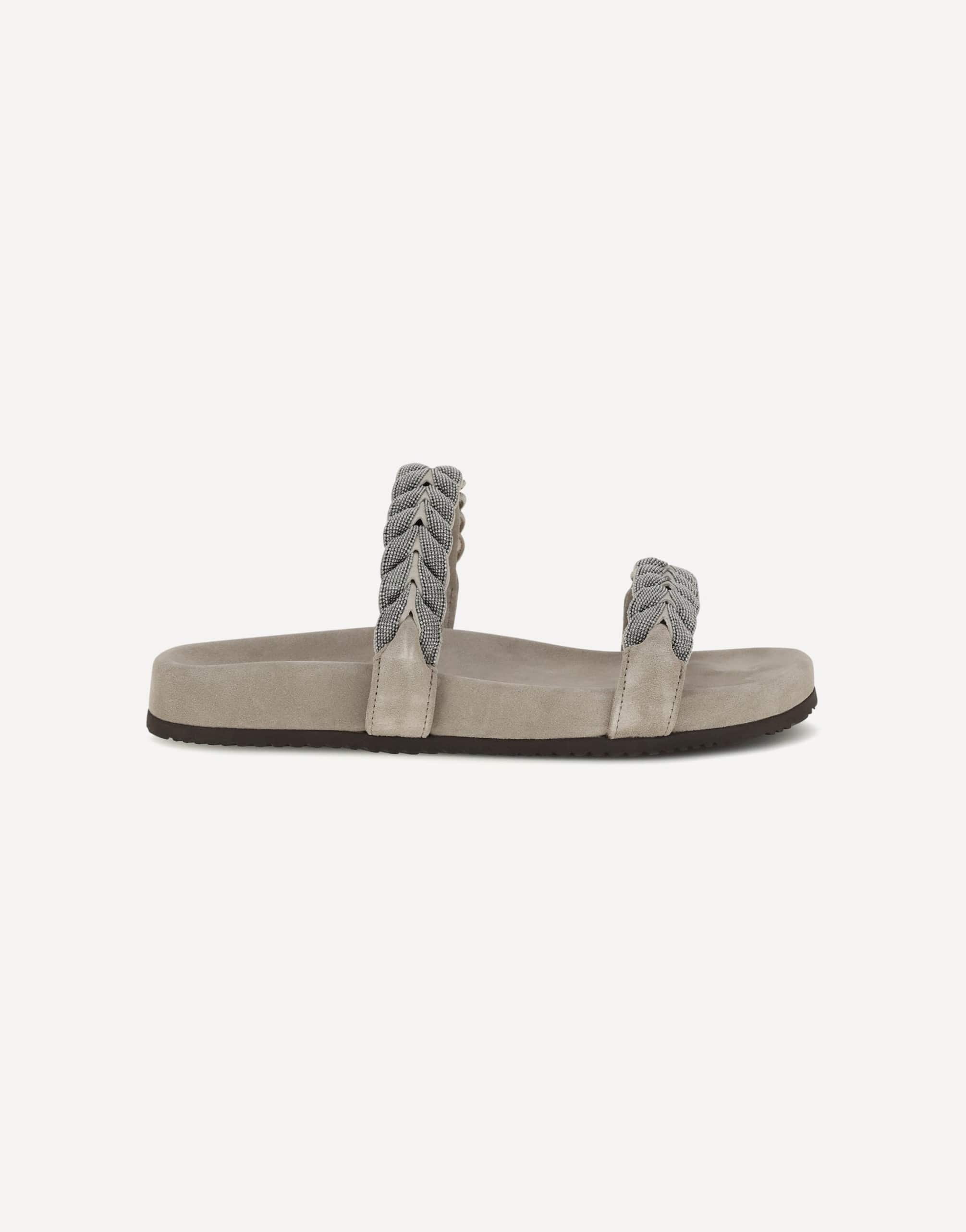 Brunello Cucinelli Brunello Cucinelli Laurel Leaf Monili-Embellished Slides