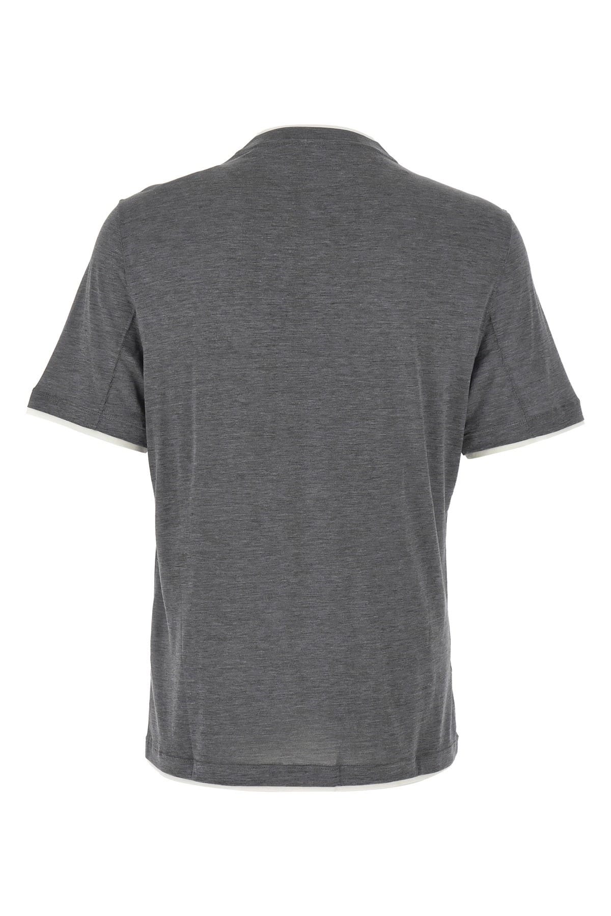 Brunello Cucinelli Brunello Cucinelli Layered Silk Cotton T-Shirt