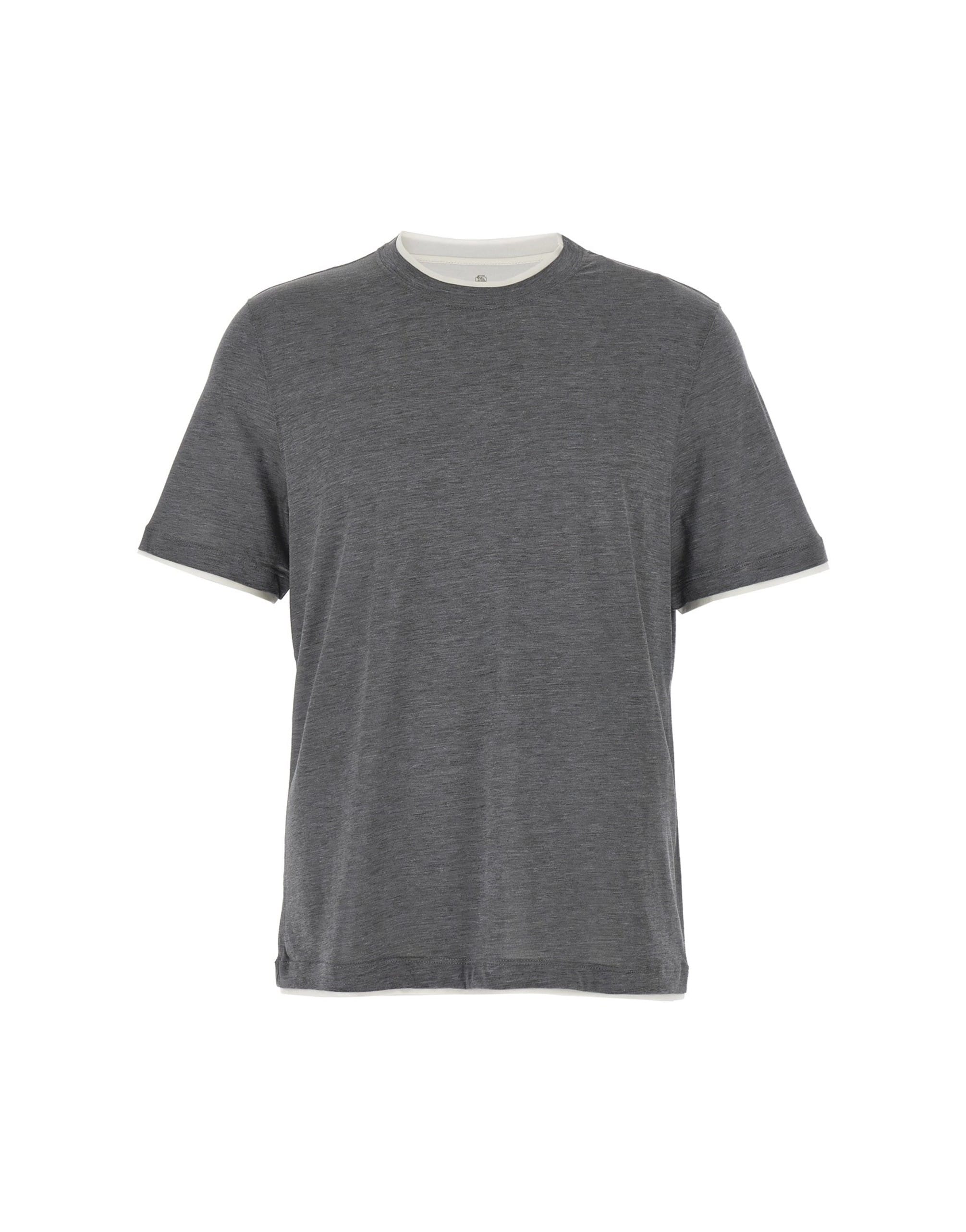 Brunello Cucinelli Brunello Cucinelli Layered Silk Cotton T-Shirt