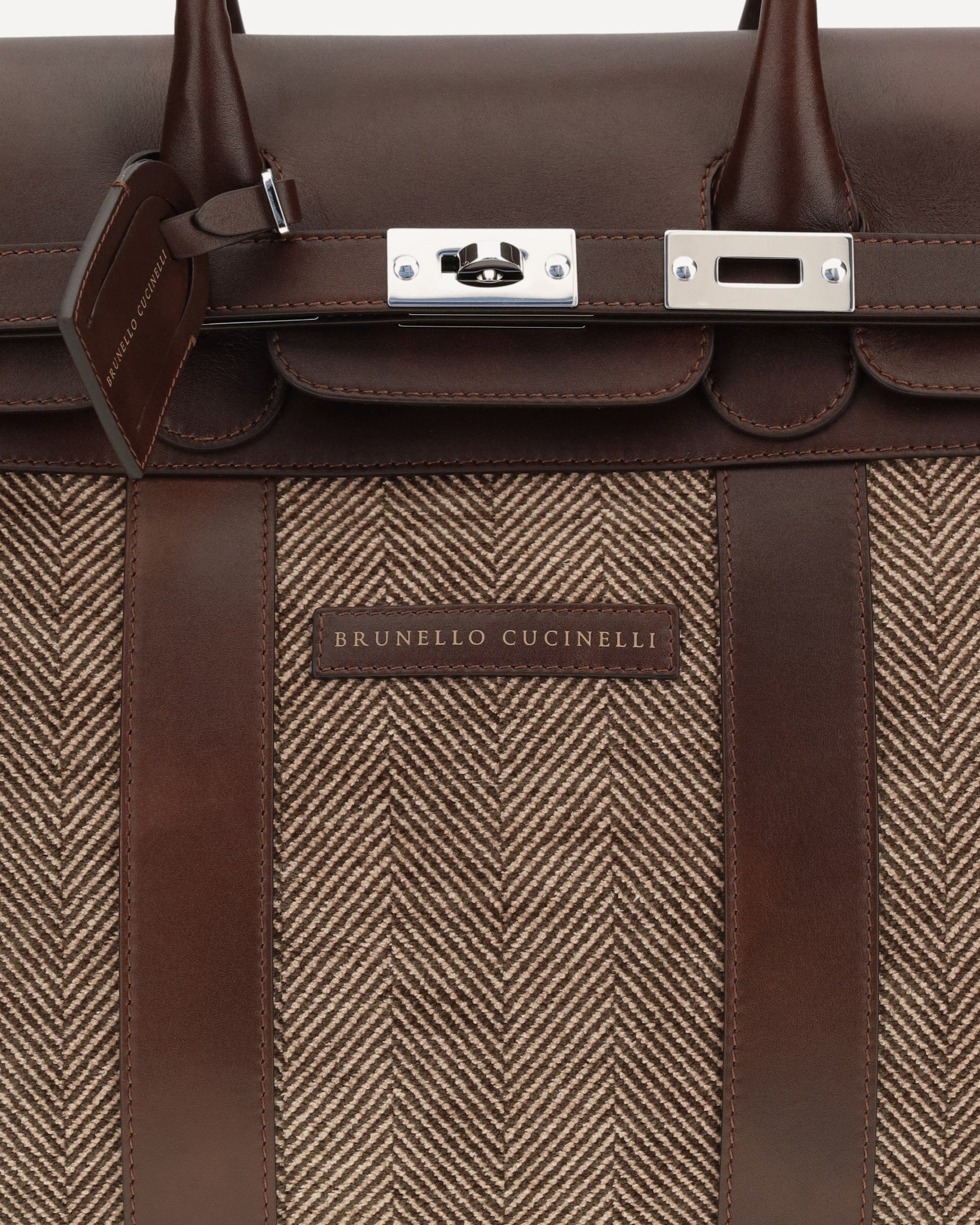 Brunello Cucinelli Brunello Cucinelli Leather And Fabric Travel Bag