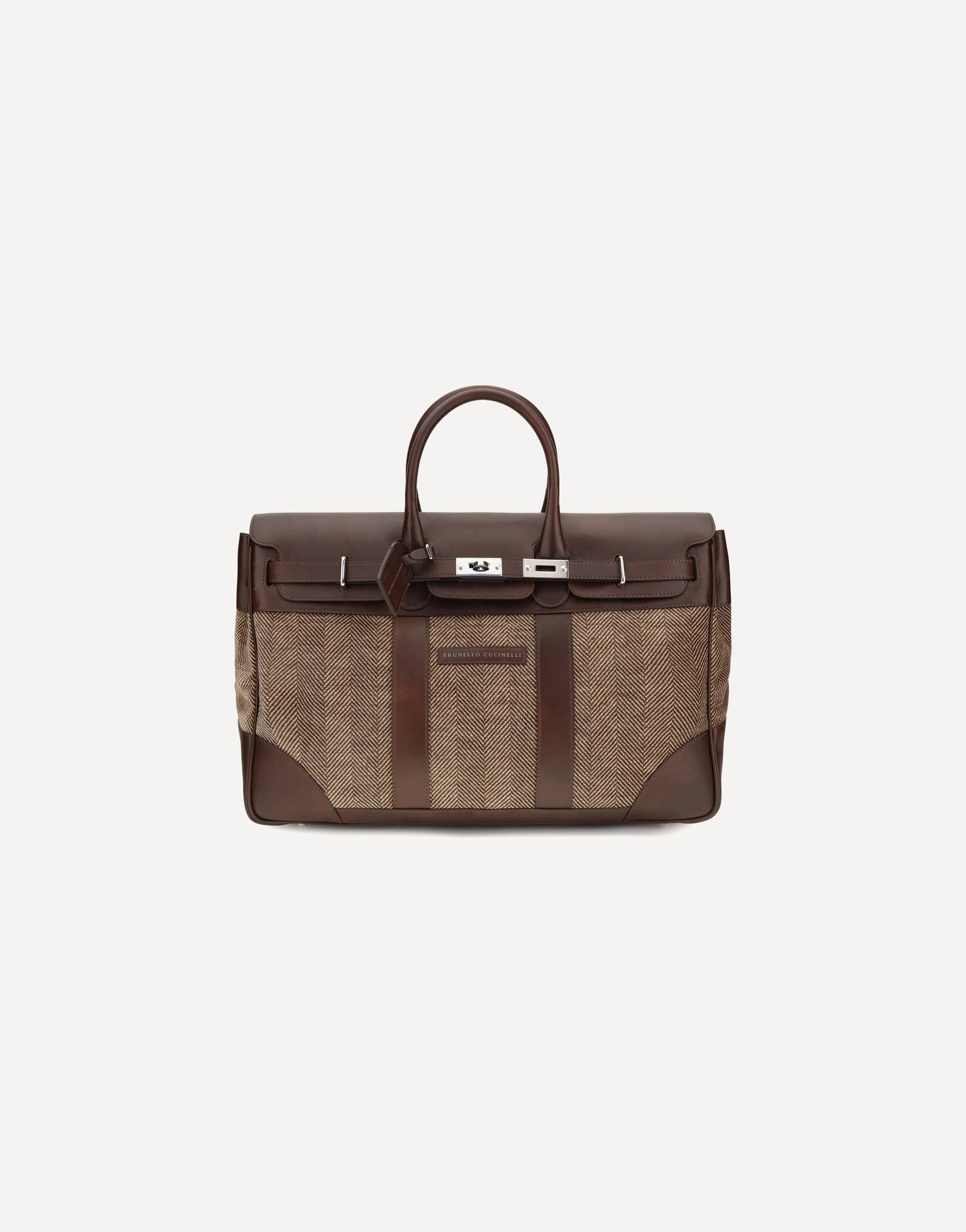 Brunello Cucinelli Brunello Cucinelli Leather And Fabric Travel Bag