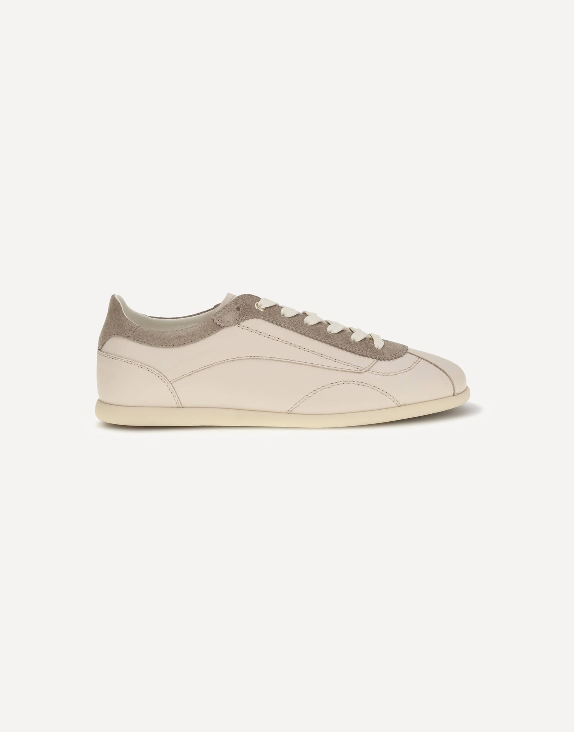 Brunello Cucinelli Leather And Suede Sneakers Slim Sole