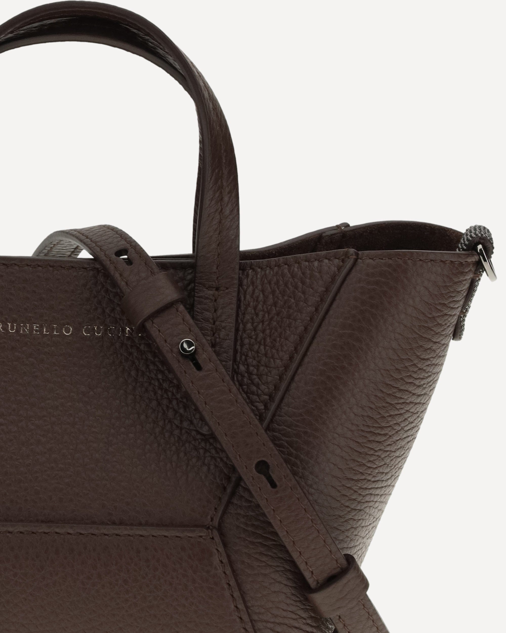 Brunello Cucinelli Leather Handbag With Monogram