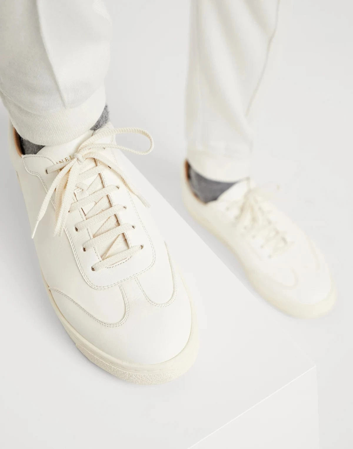 Brunello Cucinelli Leather Logo Sneakers