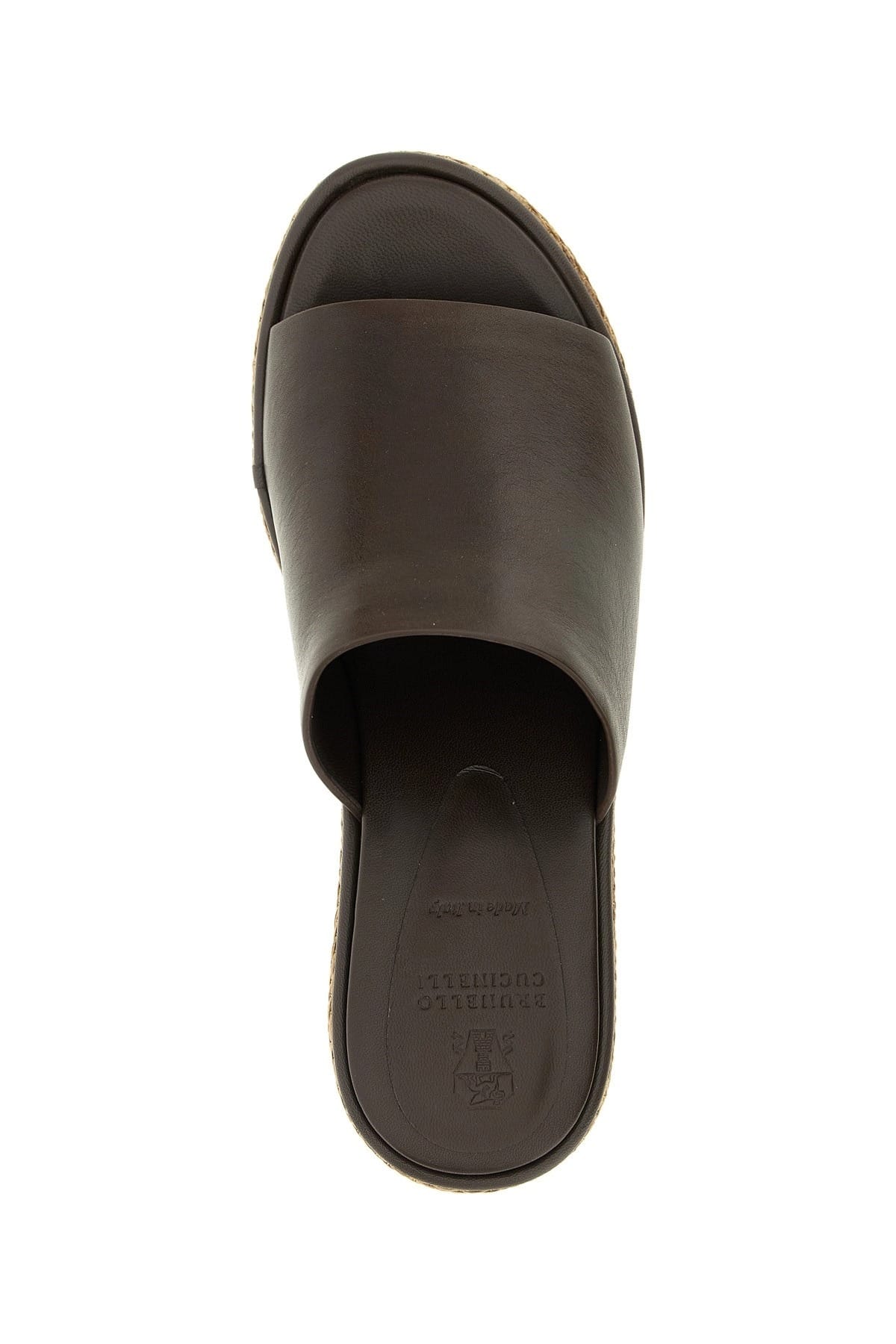 Brunello Cucinelli Brunello Cucinelli Leather Raffia Wedges