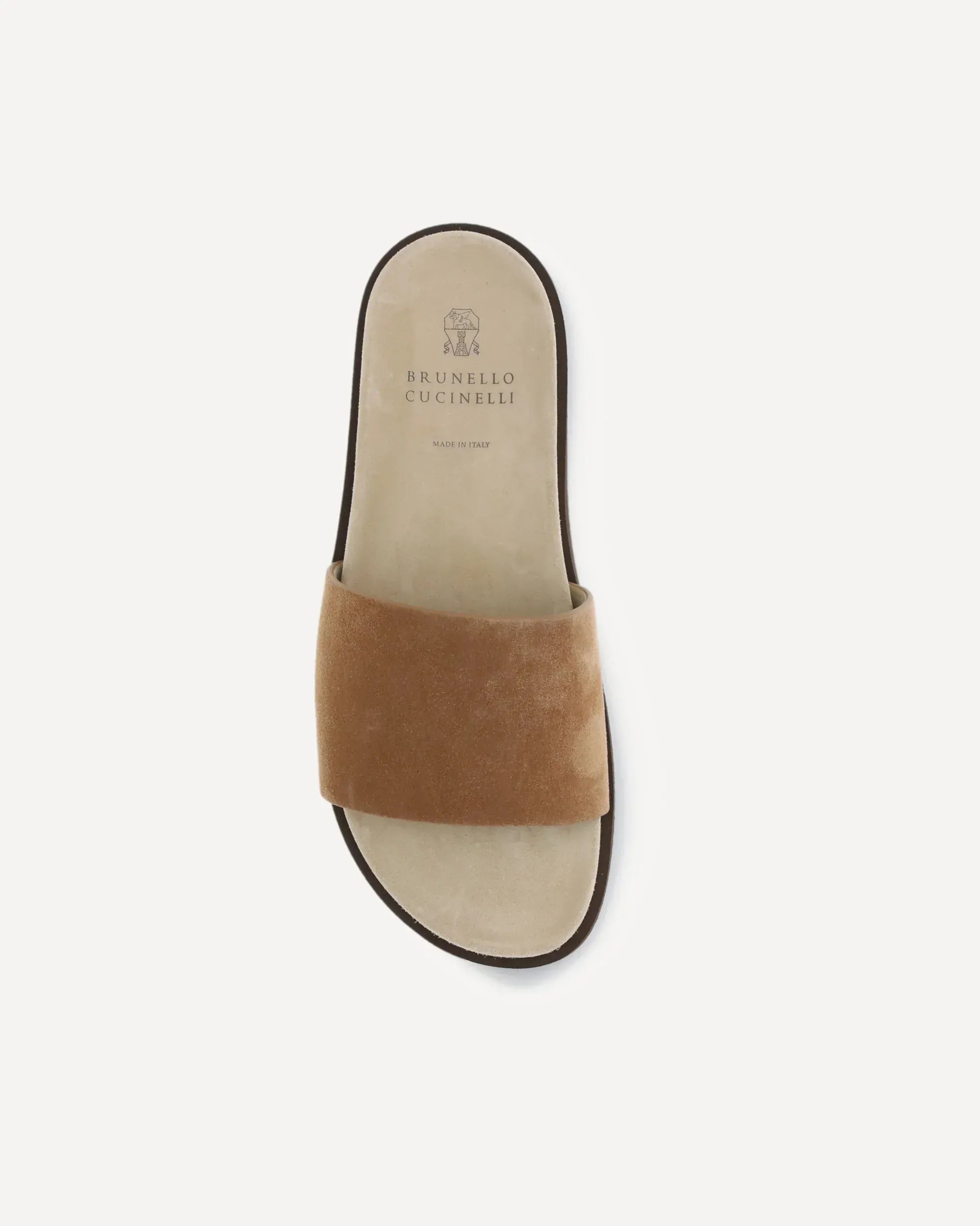 Brunello Cucinelli Leather Suede Slides
