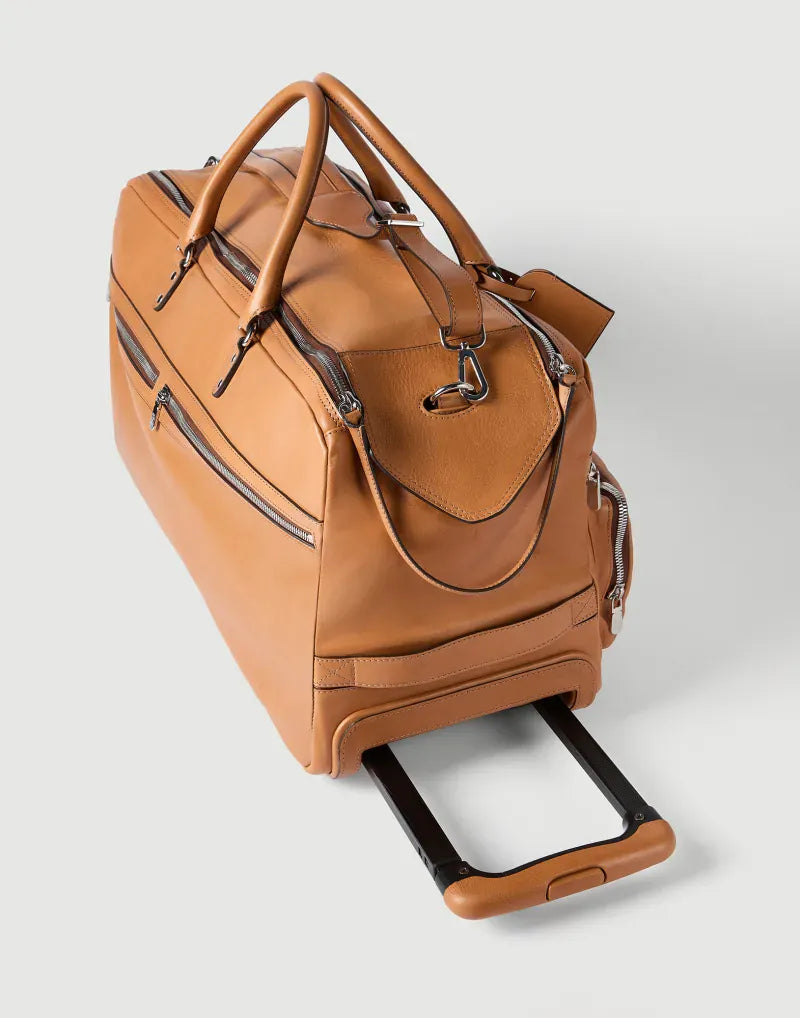 Brunello Cucinelli Leather Trolley Bag