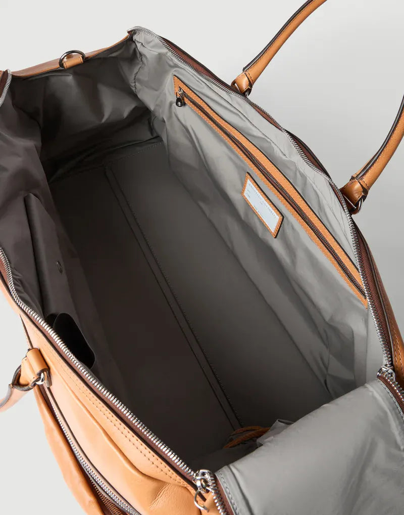 Brunello Cucinelli Leather Trolley Bag