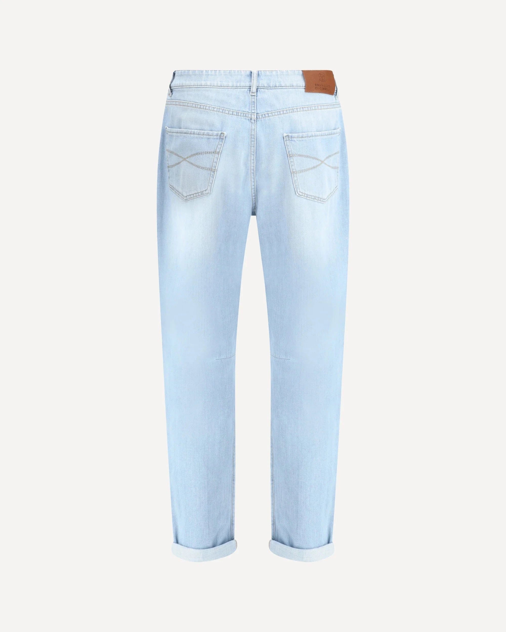 Brunello Cucinelli Light Blue Slim-Fit Jeans