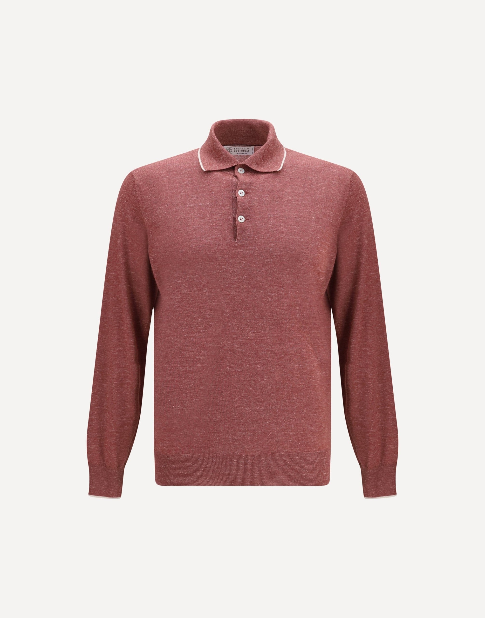 Polo de punto ligero de cachemir, seda y cáñamo Brunello Cucinelli