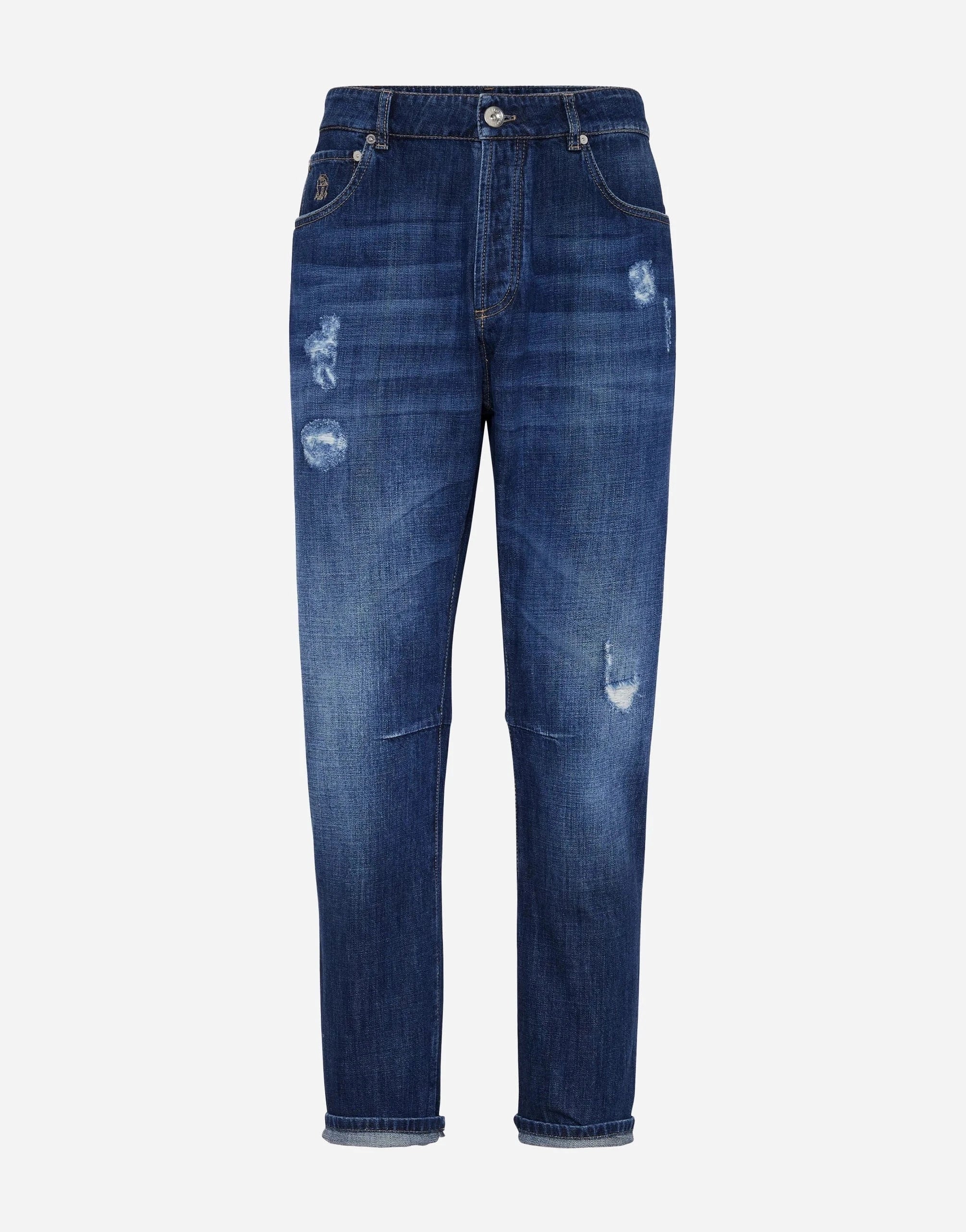 Brunello Cucinelli Lightweight Distressed Leisure Jeans