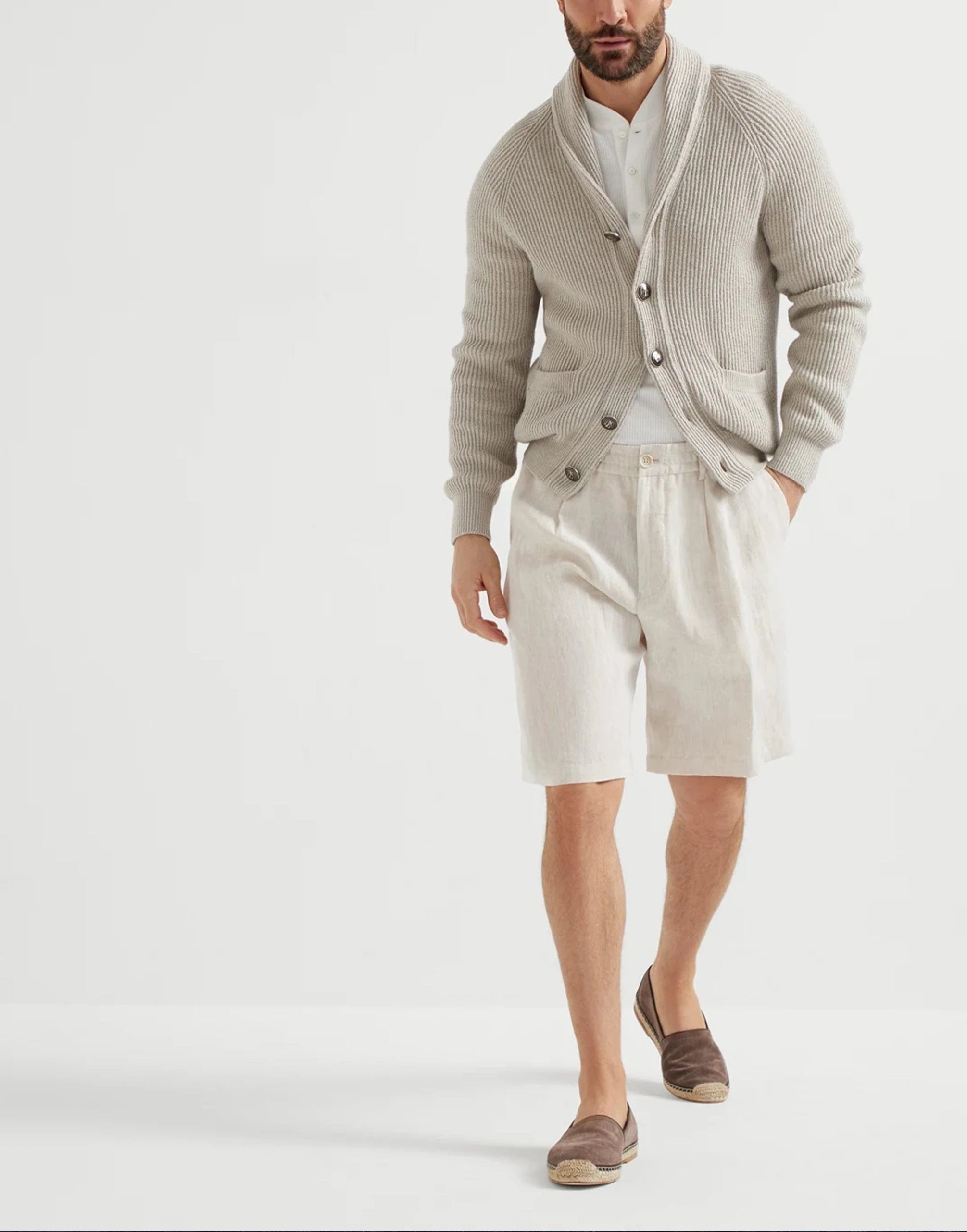 Brunello Cucinelli Linen Bermuda Shorts
