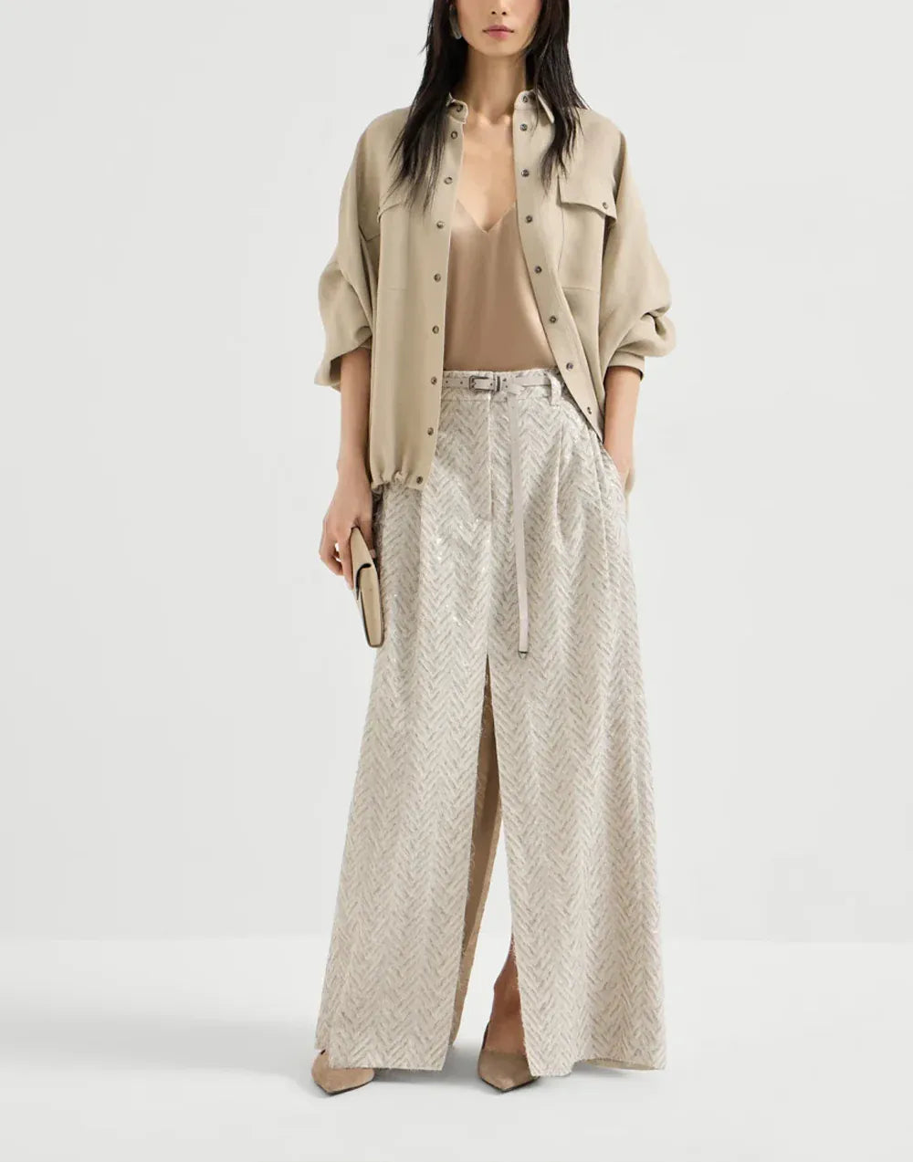 Brunello Cucinelli Linen-Blend Fluid Twill Shirt